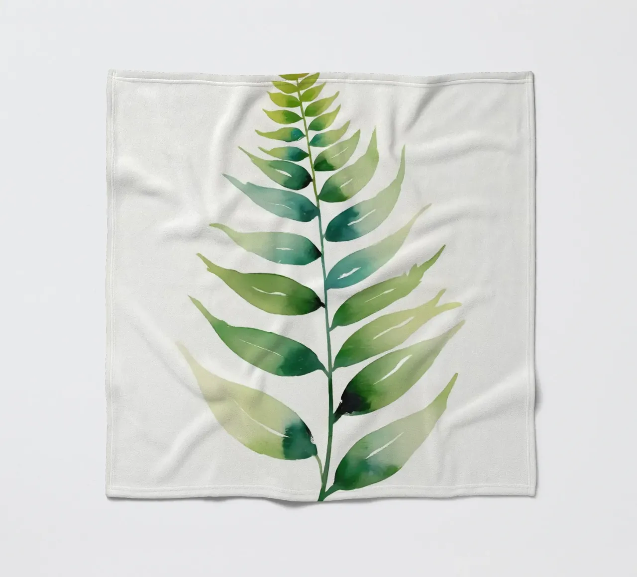 Quadro digitale minimalista di foglie di felce coperta in pile da Bloom And Brush