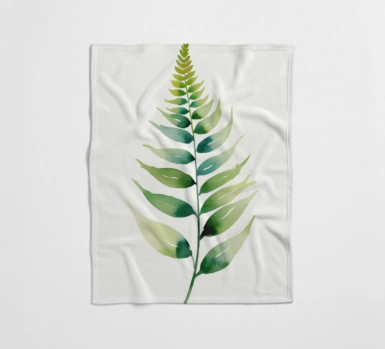 Quadro digitale minimalista di foglie di felce coperta in pile da Bloom And Brush