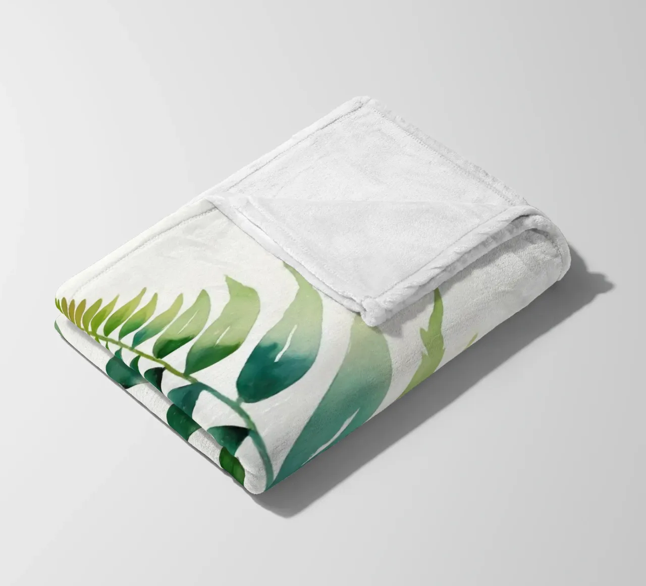Quadro digitale minimalista di foglie di felce coperta in pile da Bloom And Brush