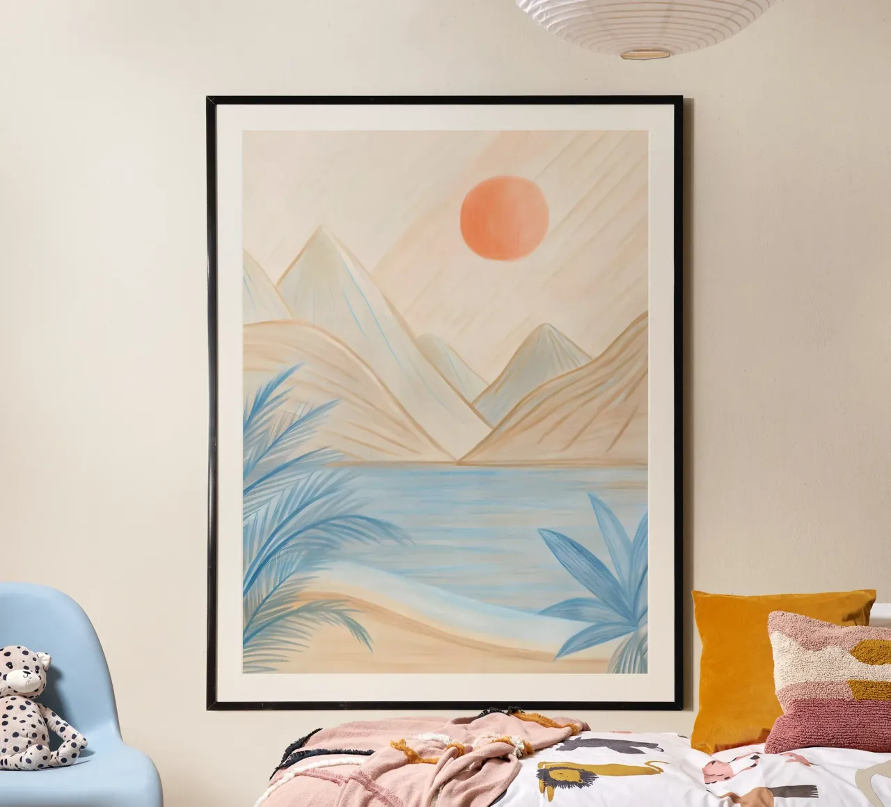 Kust Zonsondergang Serenity poster van Artistic-shop