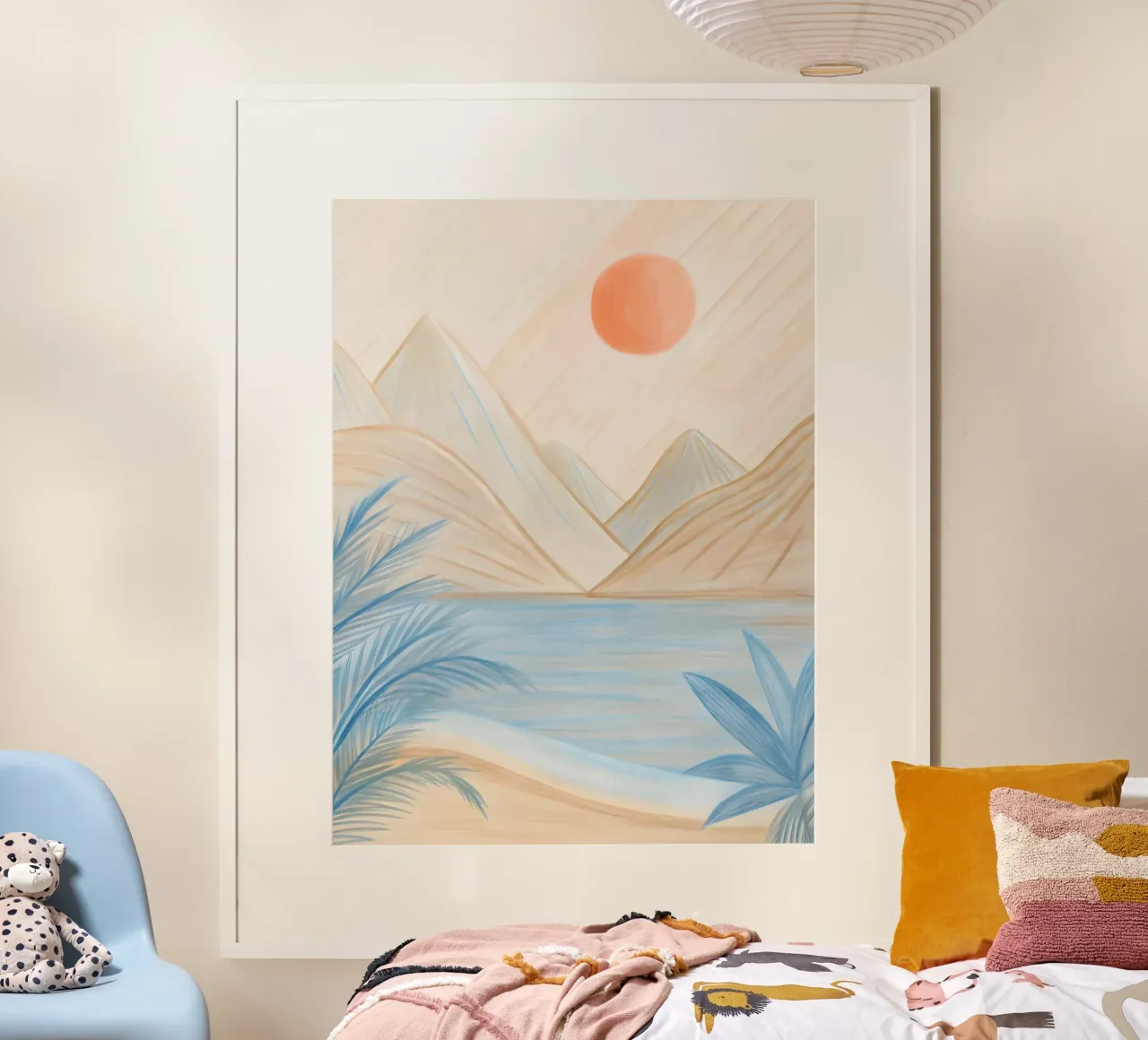Kust Zonsondergang Serenity poster van Artistic-shop