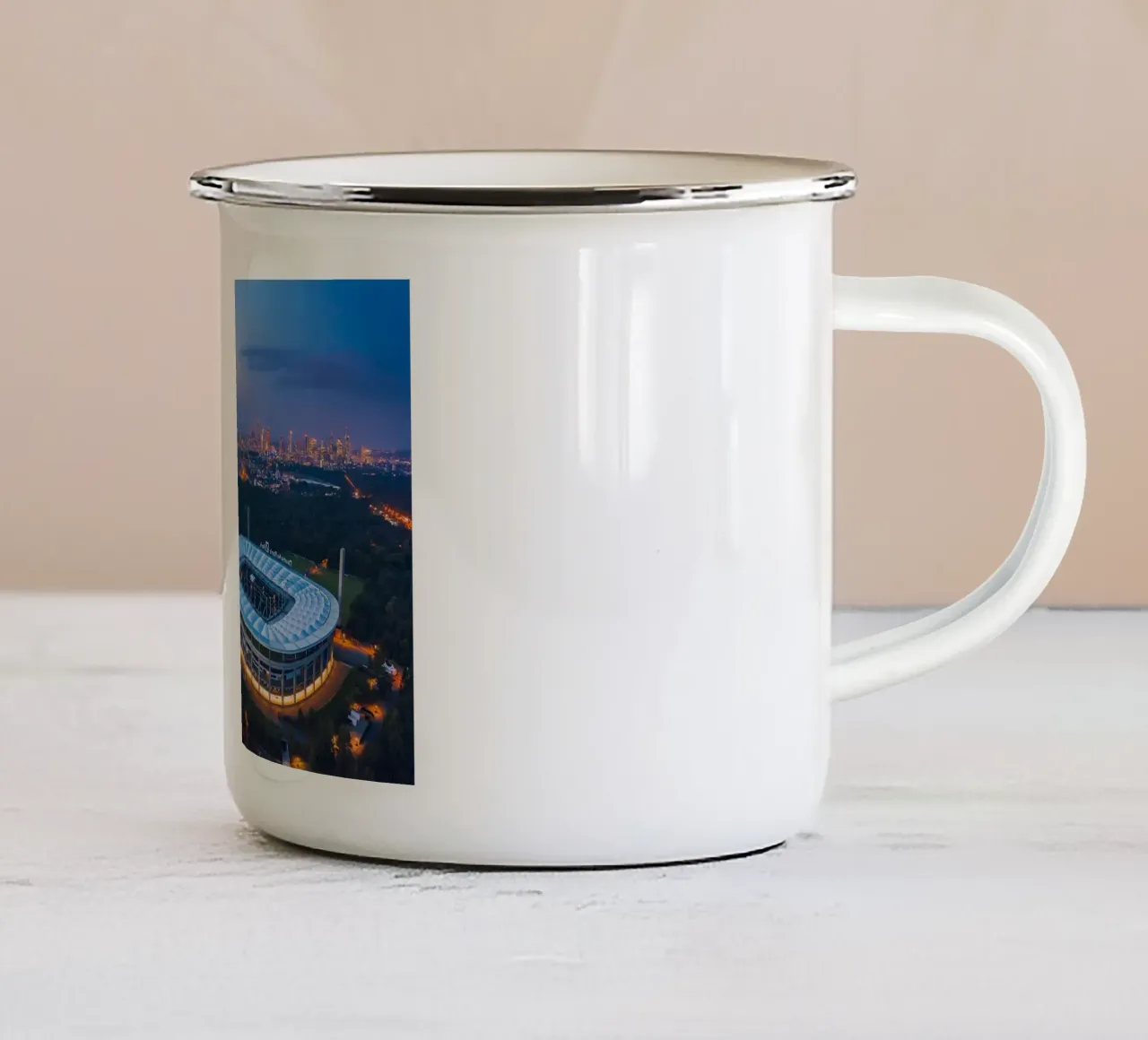 Skyline della città degli Utah Jazz tazza in smalto da kakaka