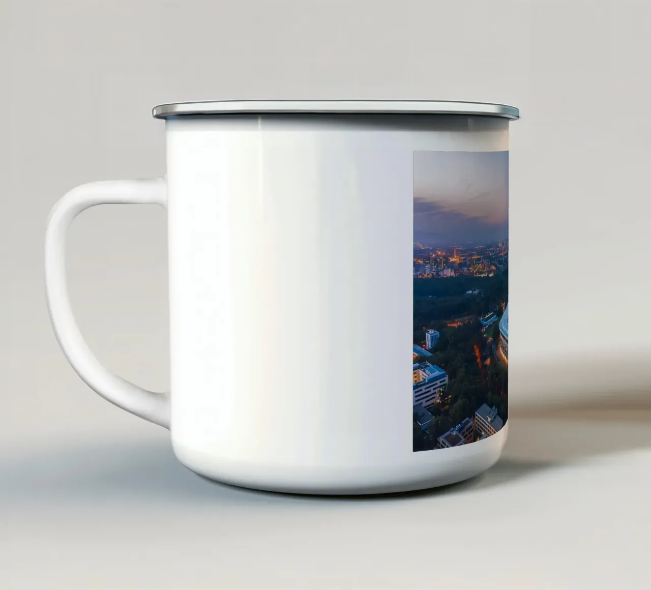 Skyline della città degli Utah Jazz tazza in smalto da kakaka