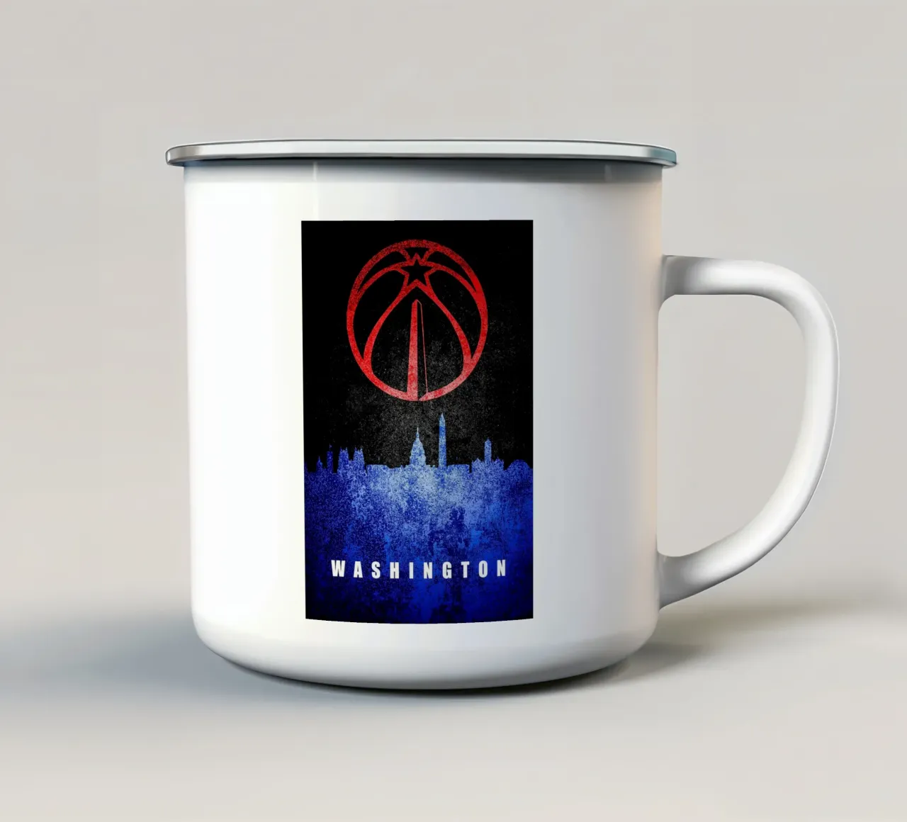 Skyline della città di Washington tazza in smalto da kakaka