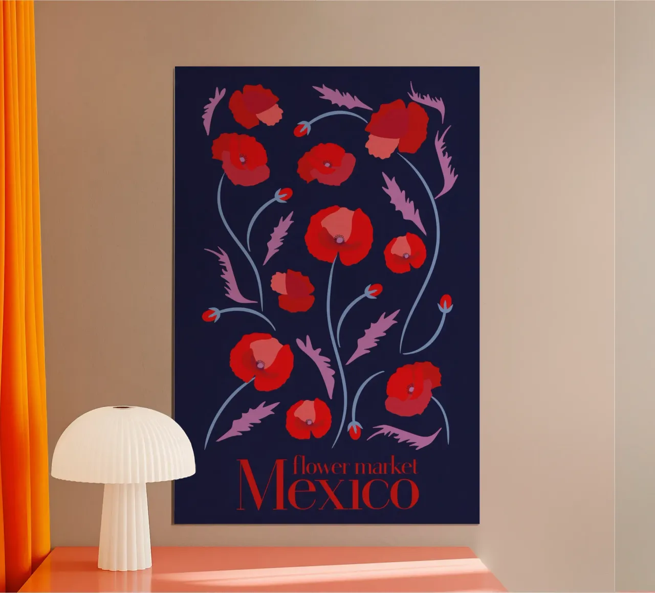 Mercato dei fiori Messico poster da TekleDawit
