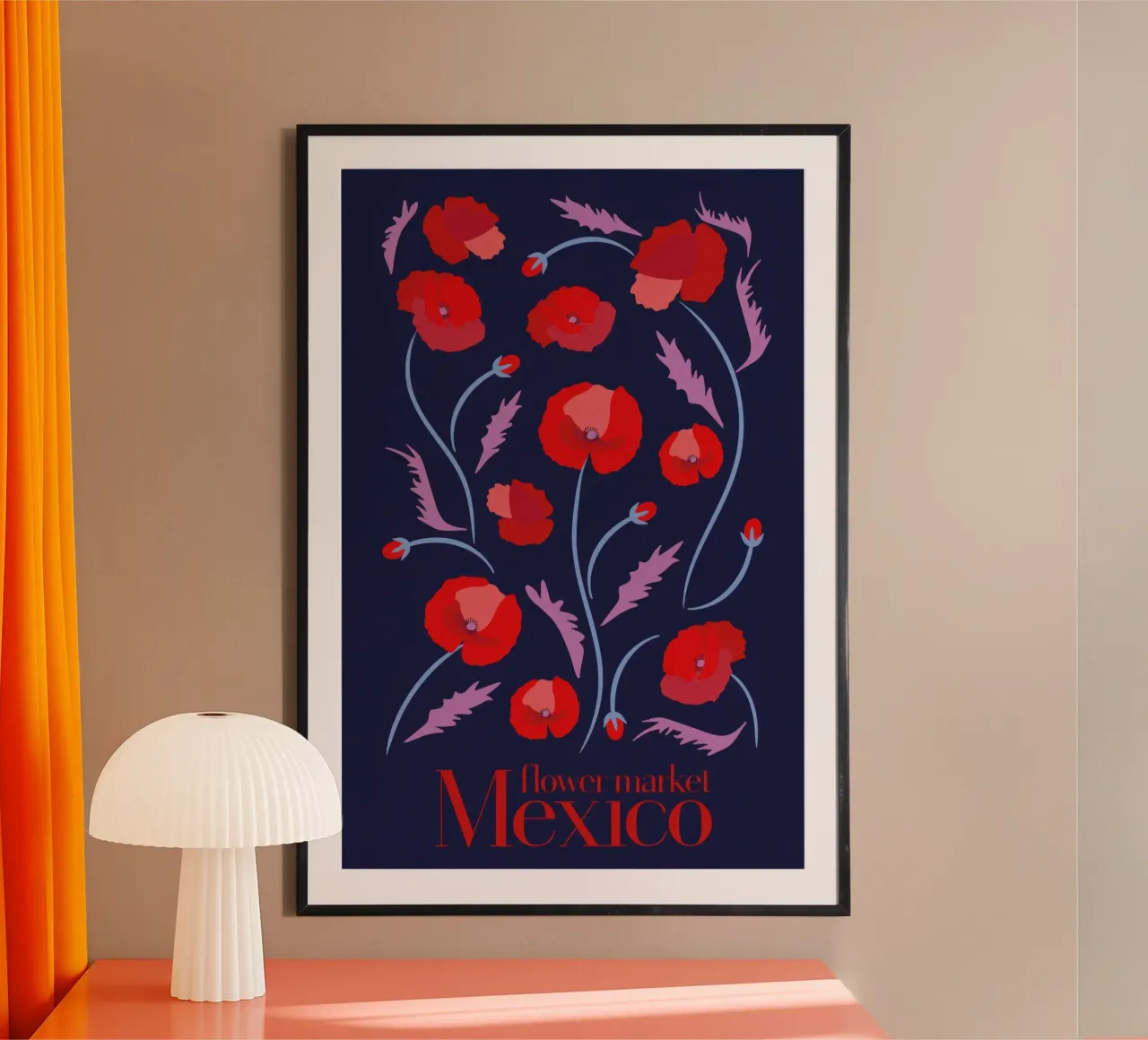Mercato dei fiori Messico poster da TekleDawit