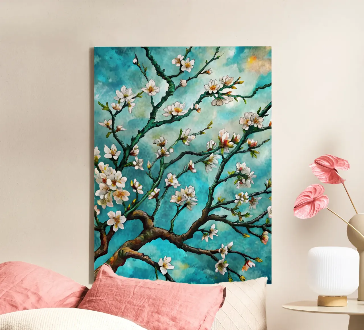 Sogni in fiore tela con Cornice a cassetta da Artistic-shop