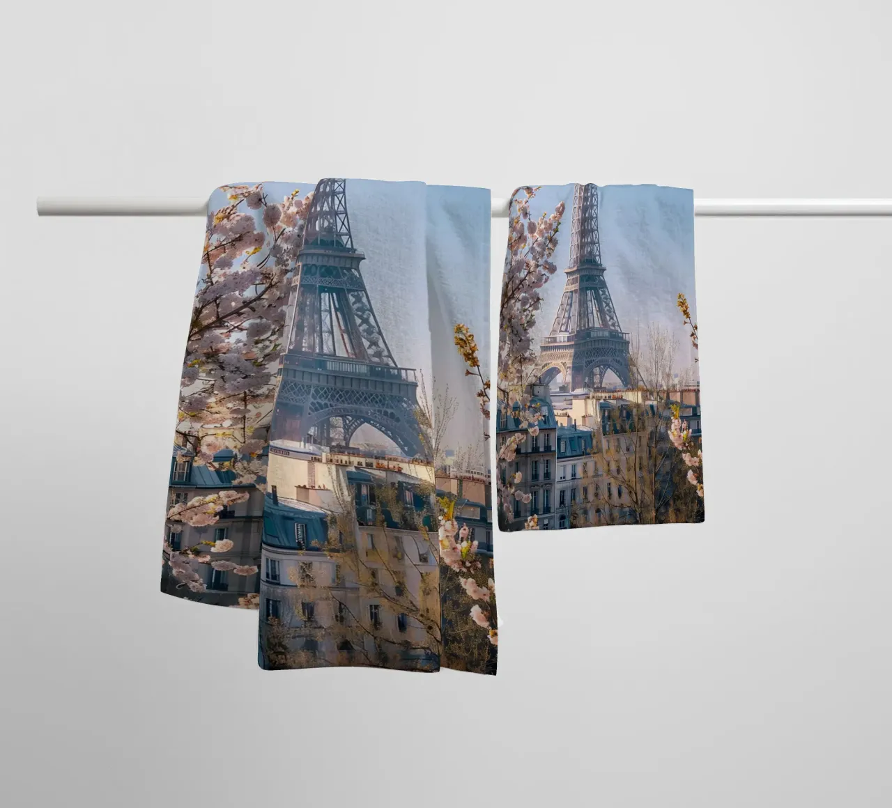 Spring in Paris towel by M-Ulrich-Digital Art