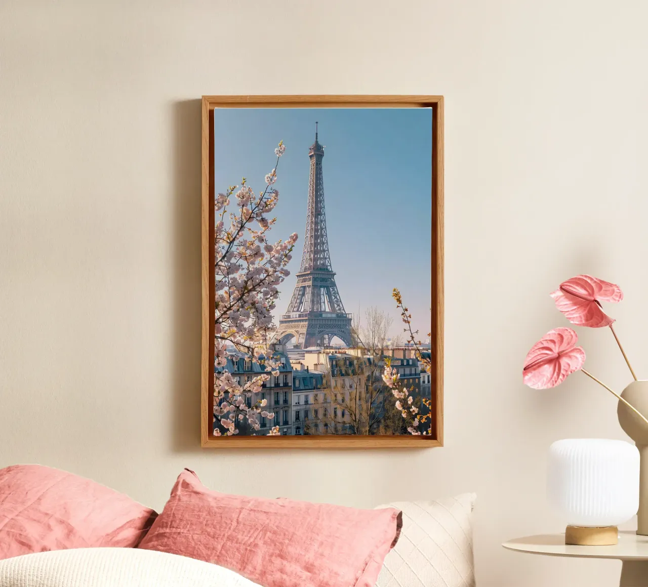 Spring in Paris canvas with Floater frame by M-Ulrich-Digital Art