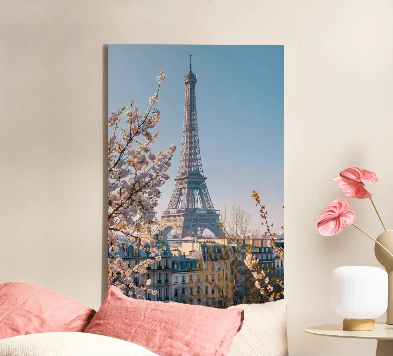 Spring in Paris canvas with Floater frame by M-Ulrich-Digital Art