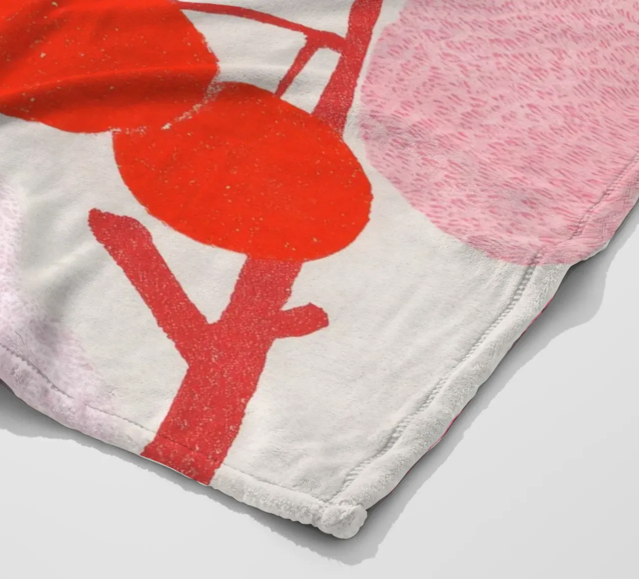 Kirschen Musterspiel Fleecedecke von Carinaprint