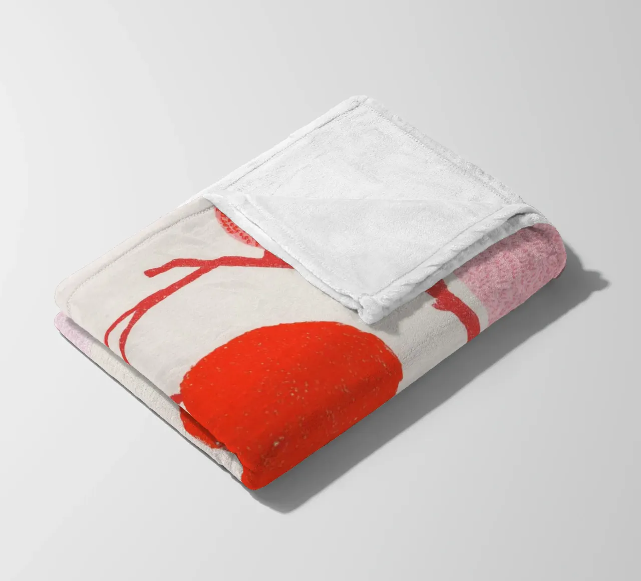 Kirschen Musterspiel Fleecedecke von Carinaprint