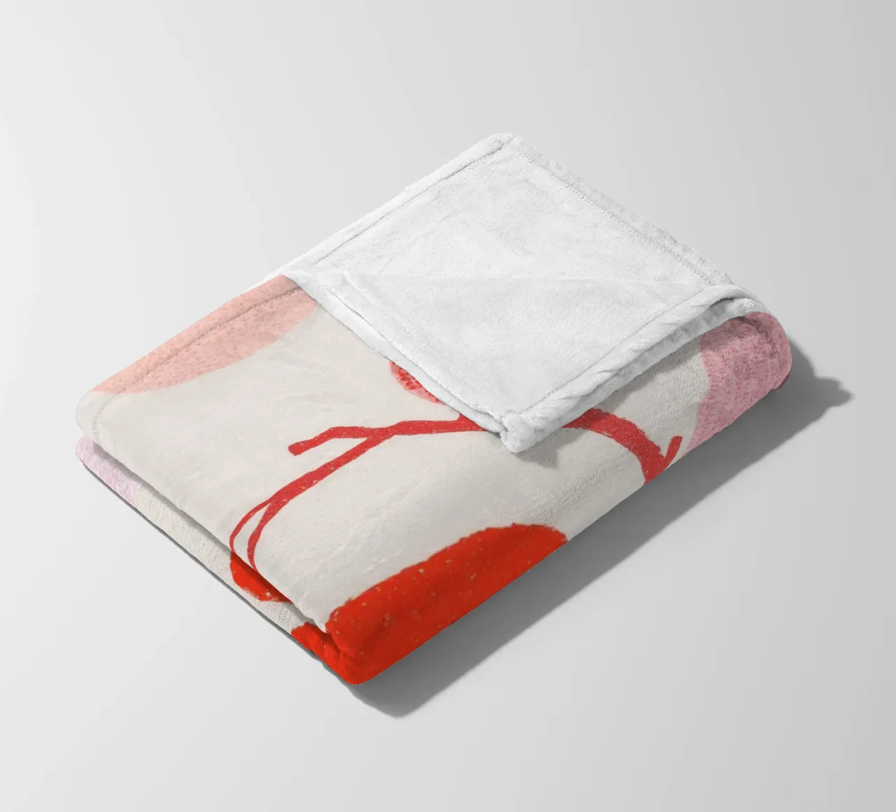 Kirschen Musterspiel Fleecedecke von Carinaprint