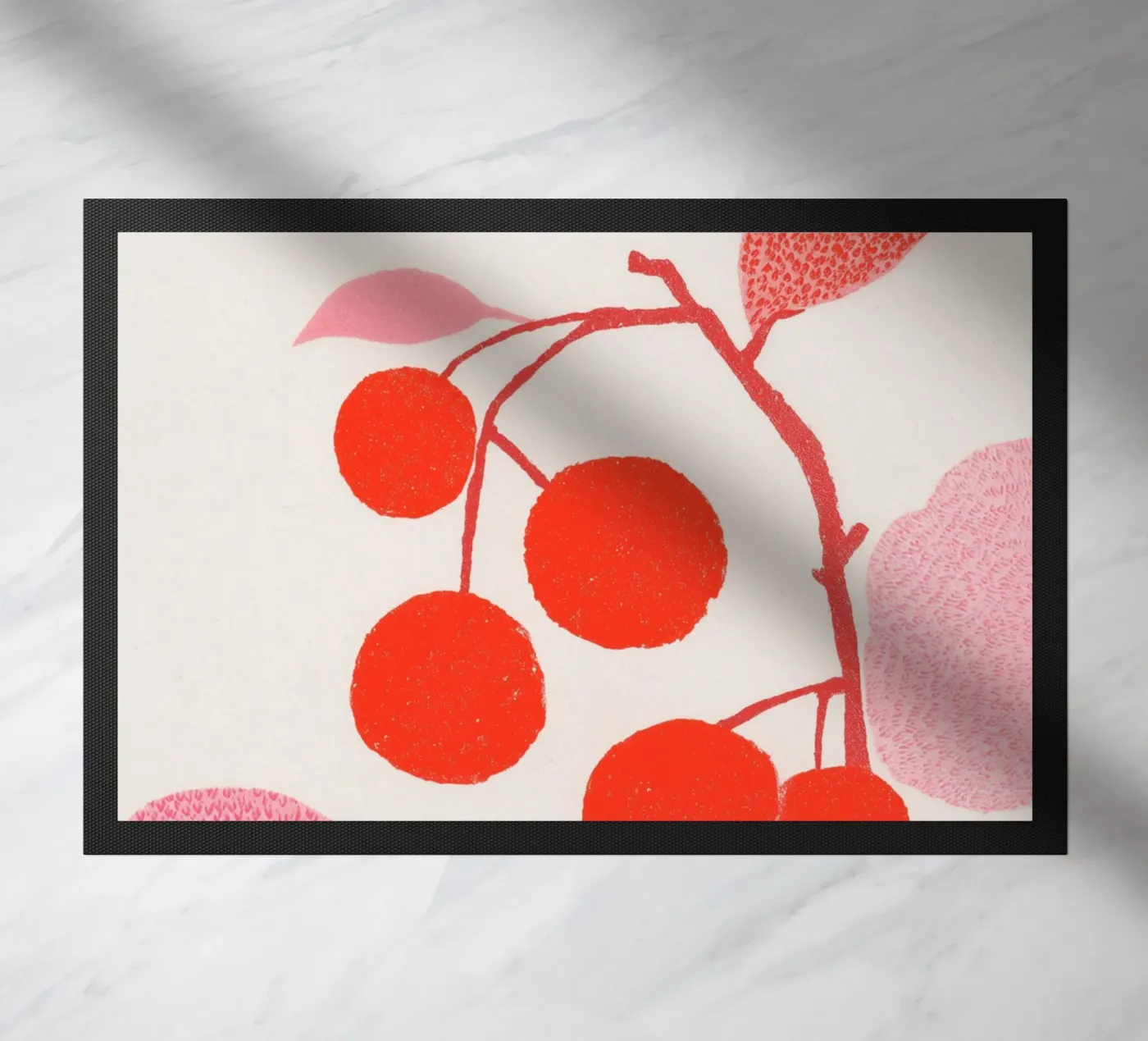 Cherries pattern game Fußmatte von Carinaprint