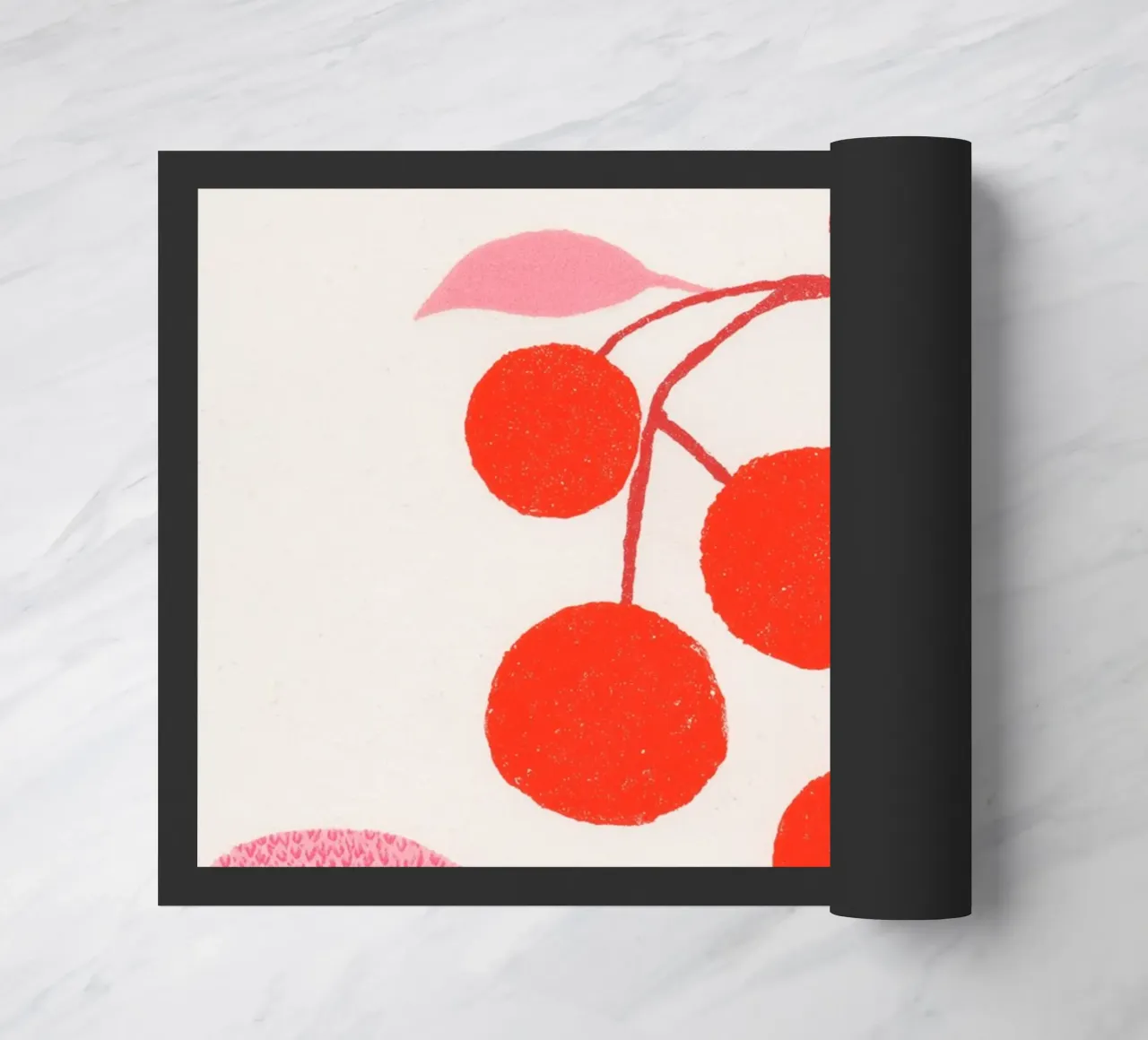 Cherries pattern game doormat by Carinaprint