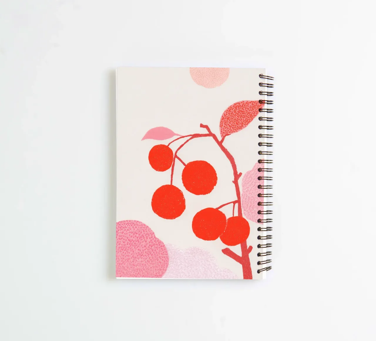 Cherries pattern game spiral notebook by Carinaprint