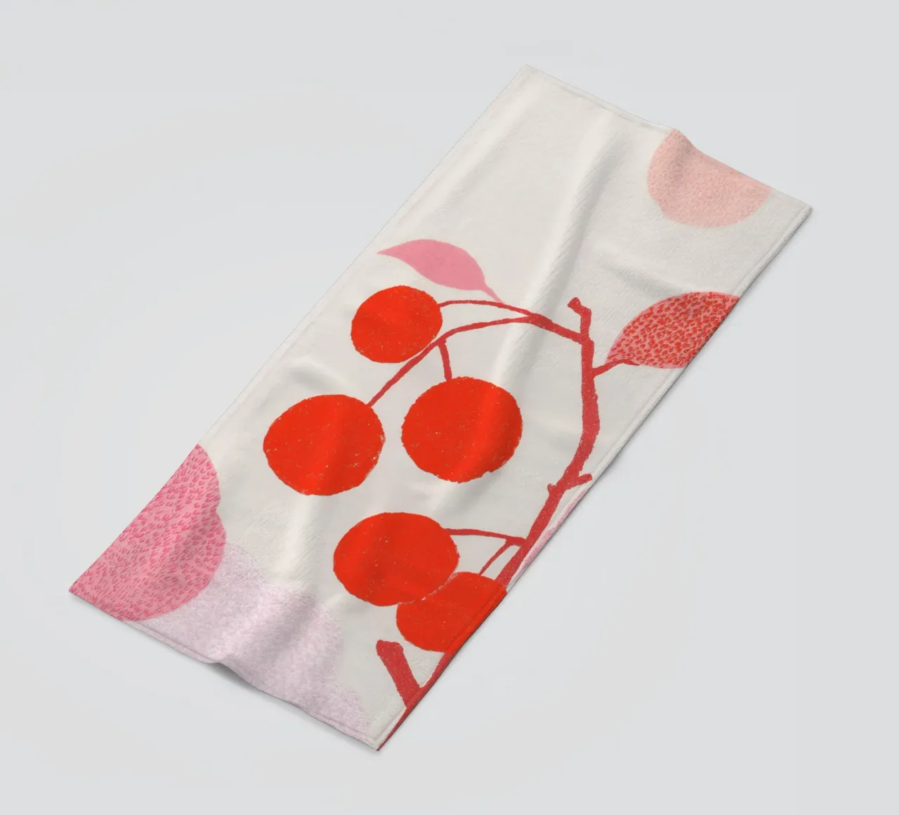 Gioco del modello delle ciliegie telo mare da Carinaprint