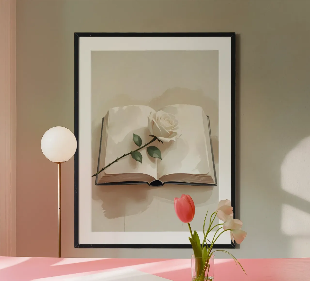 Un'illustrazione digitale minimalista di un libro aperto, con un si carta hahnemühle da Bloom And Brush