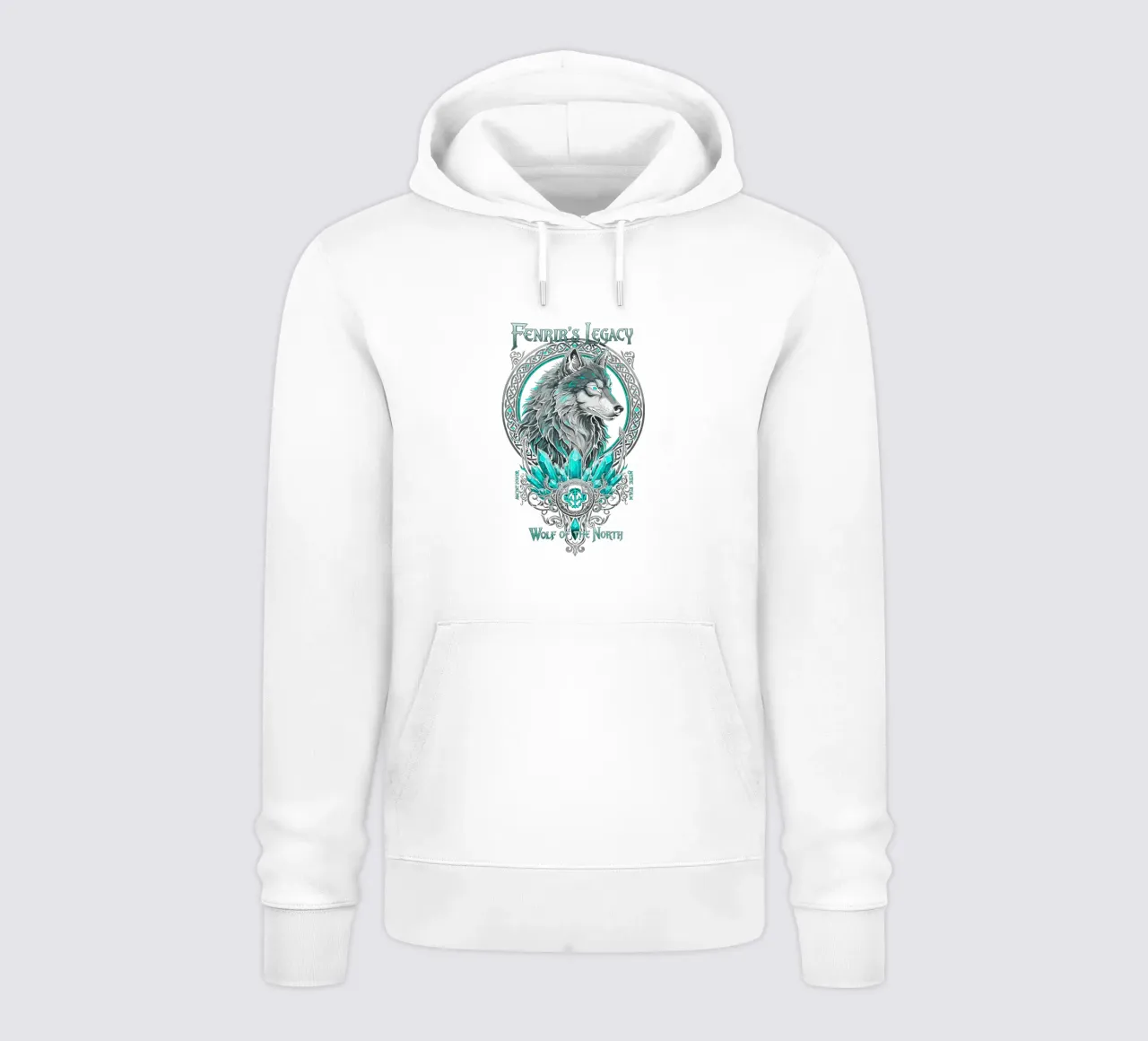 Eredità Fenrir - Loup Nord Cristal Ciano felpa con cappuccio da LM2KONE