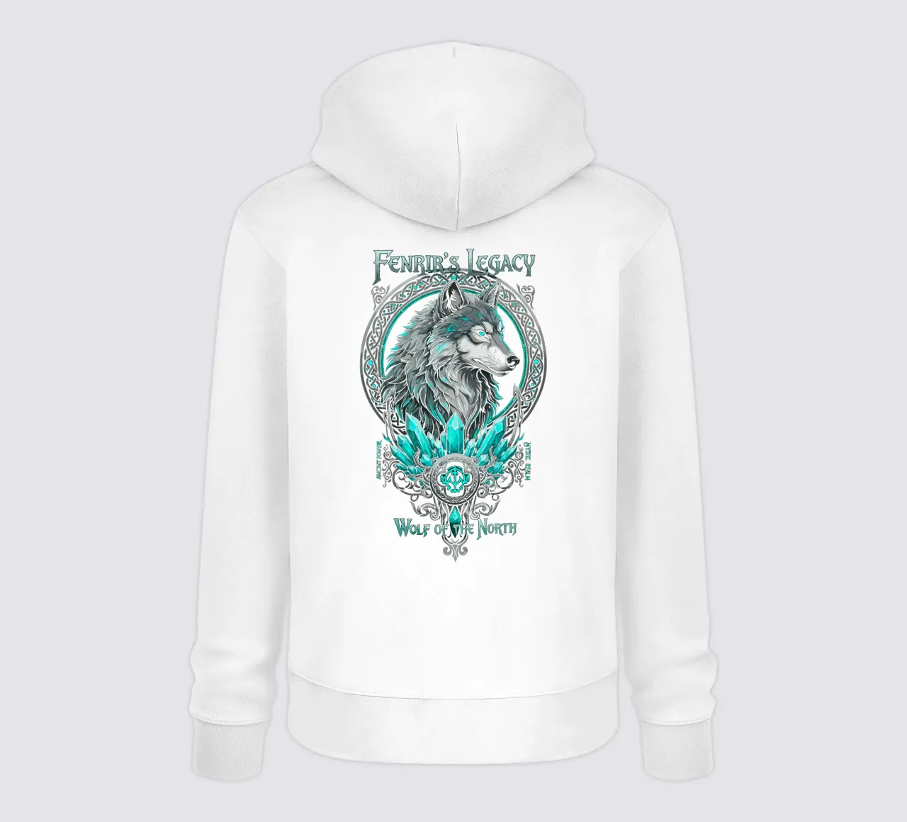 Eredità Fenrir - Loup Nord Cristal Ciano felpa con cappuccio da LM2KONE