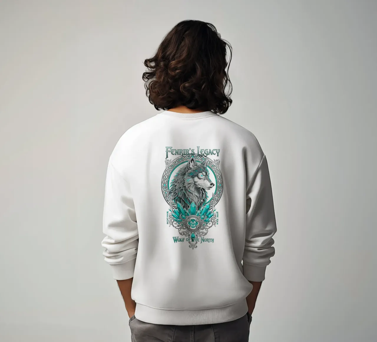 Eredità Fenrir - Loup Nord Cristal Ciano felpa da LM2KONE