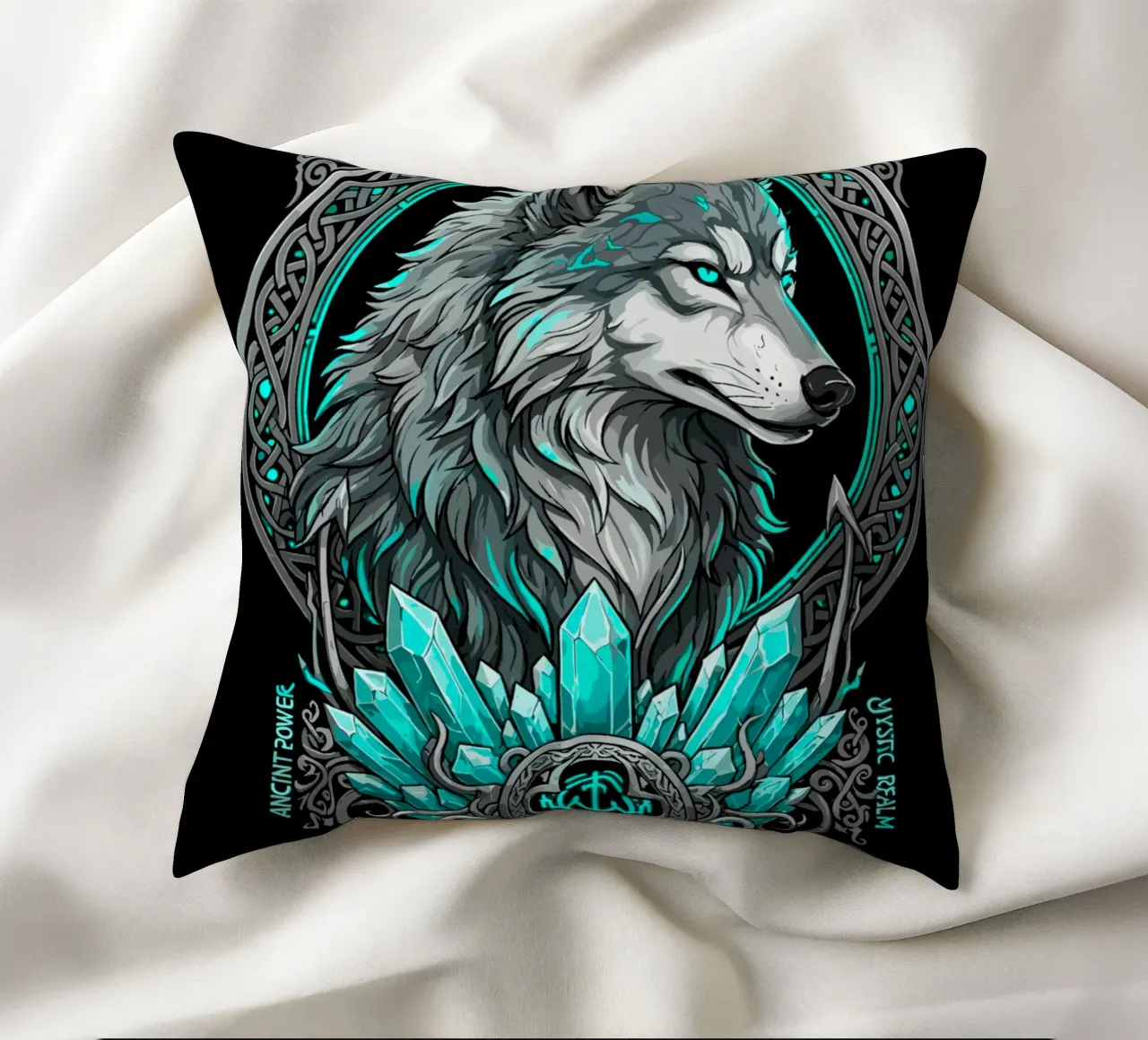 Eredità Fenrir - Loup Nord Cristal Ciano cuscino da LM2KONE