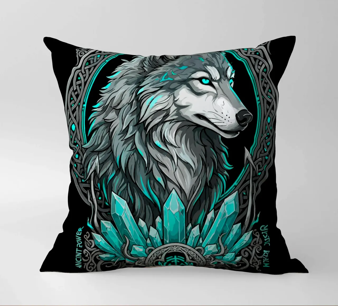 Eredità Fenrir - Loup Nord Cristal Ciano cuscino da LM2KONE