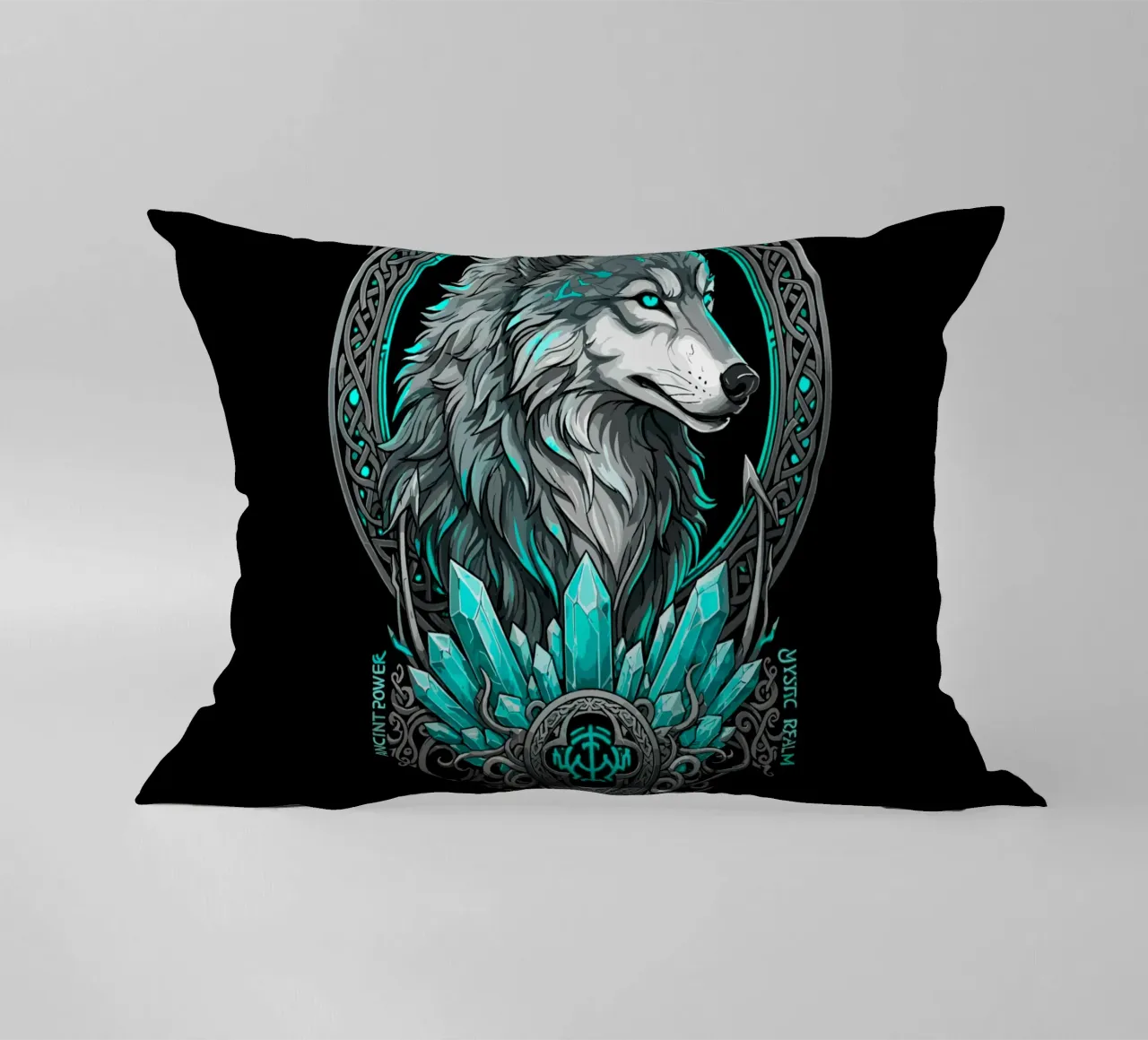Eredità Fenrir - Loup Nord Cristal Ciano cuscino da LM2KONE