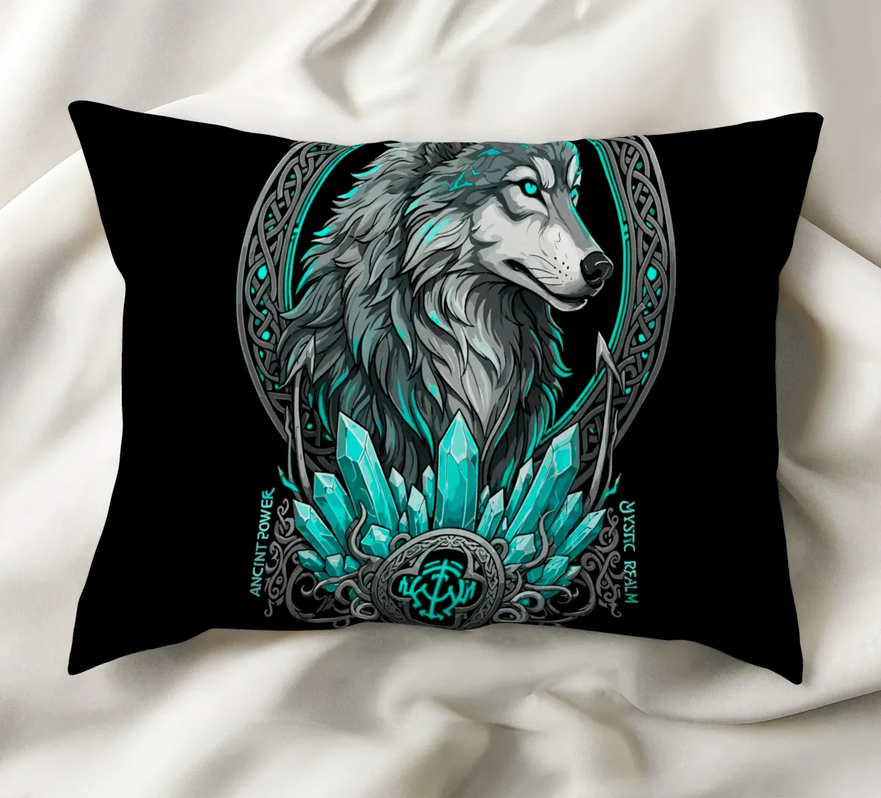 Eredità Fenrir - Loup Nord Cristal Ciano cuscino da LM2KONE