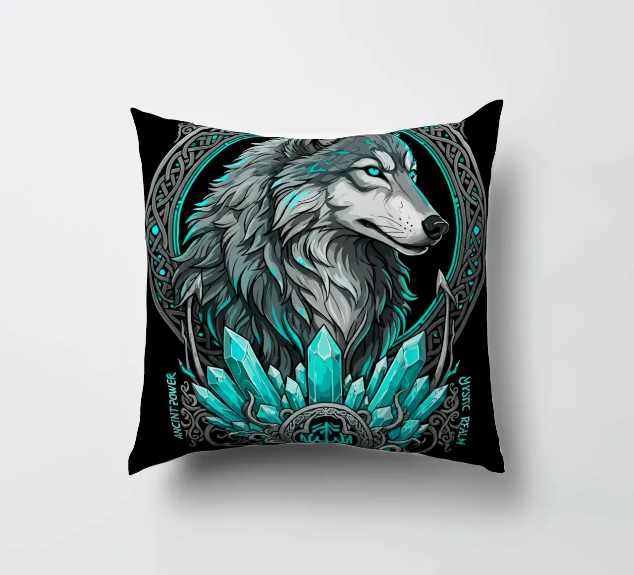 Eredità Fenrir - Loup Nord Cristal Ciano cuscino da LM2KONE