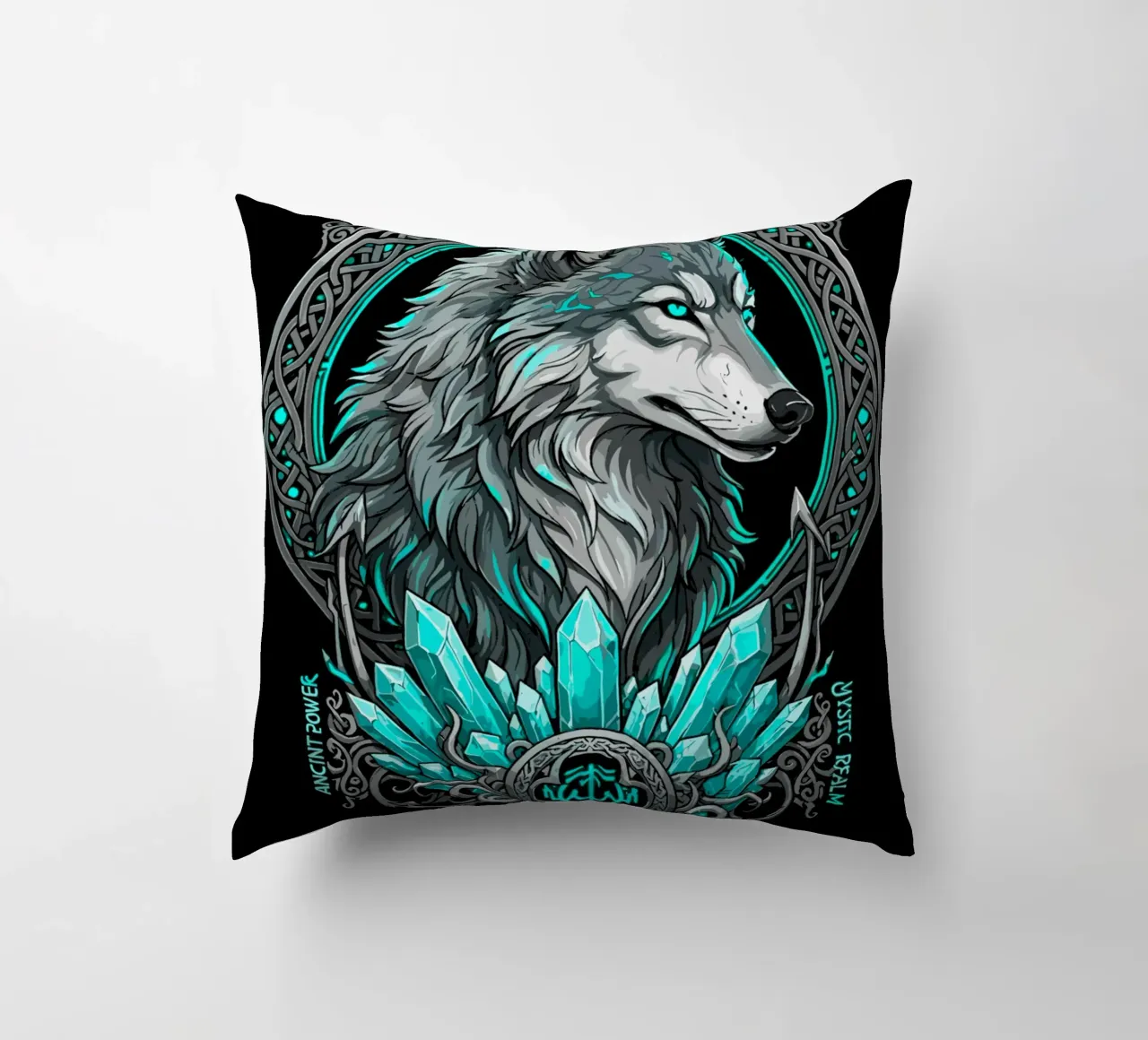 Eredità Fenrir - Loup Nord Cristal Ciano cuscino da LM2KONE