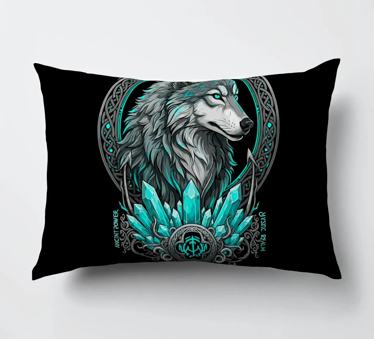 Eredità Fenrir - Loup Nord Cristal Ciano cuscino da LM2KONE