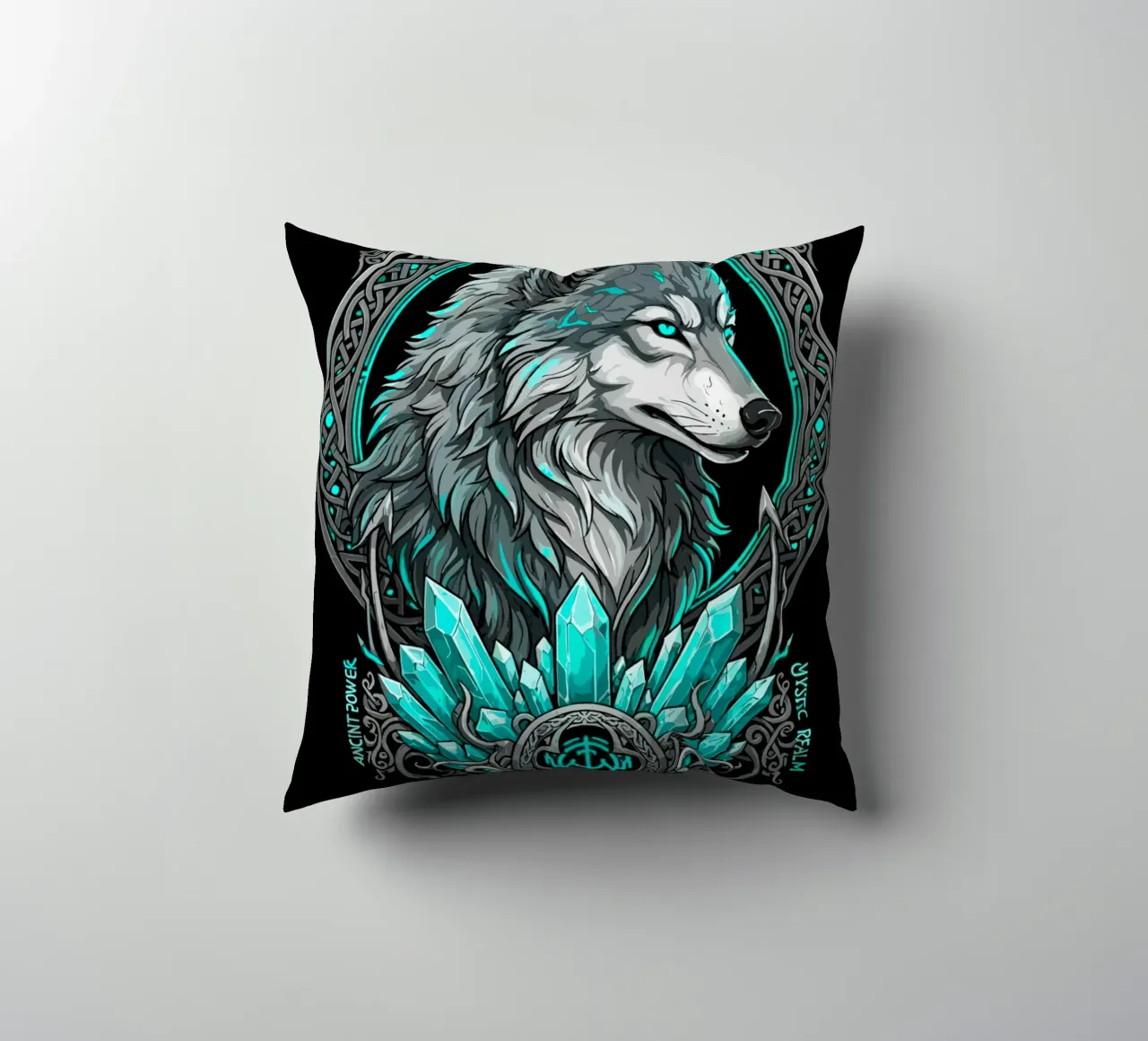 Eredità Fenrir - Loup Nord Cristal Ciano cuscino da LM2KONE