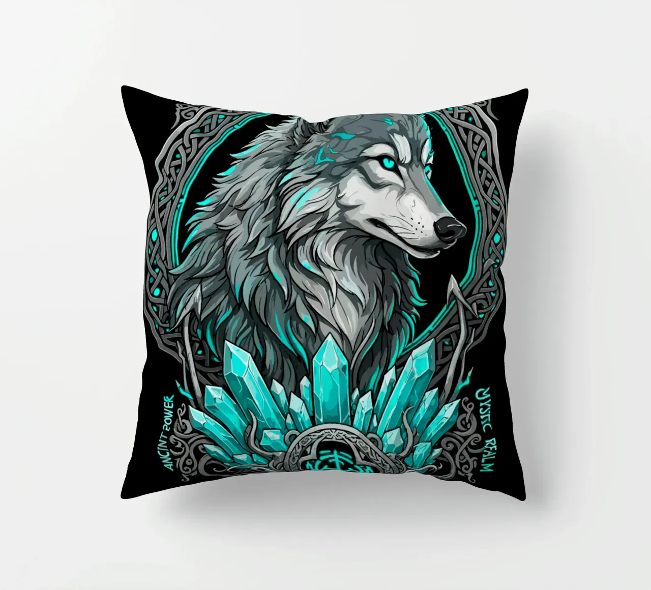 Eredità Fenrir - Loup Nord Cristal Ciano cuscino da LM2KONE