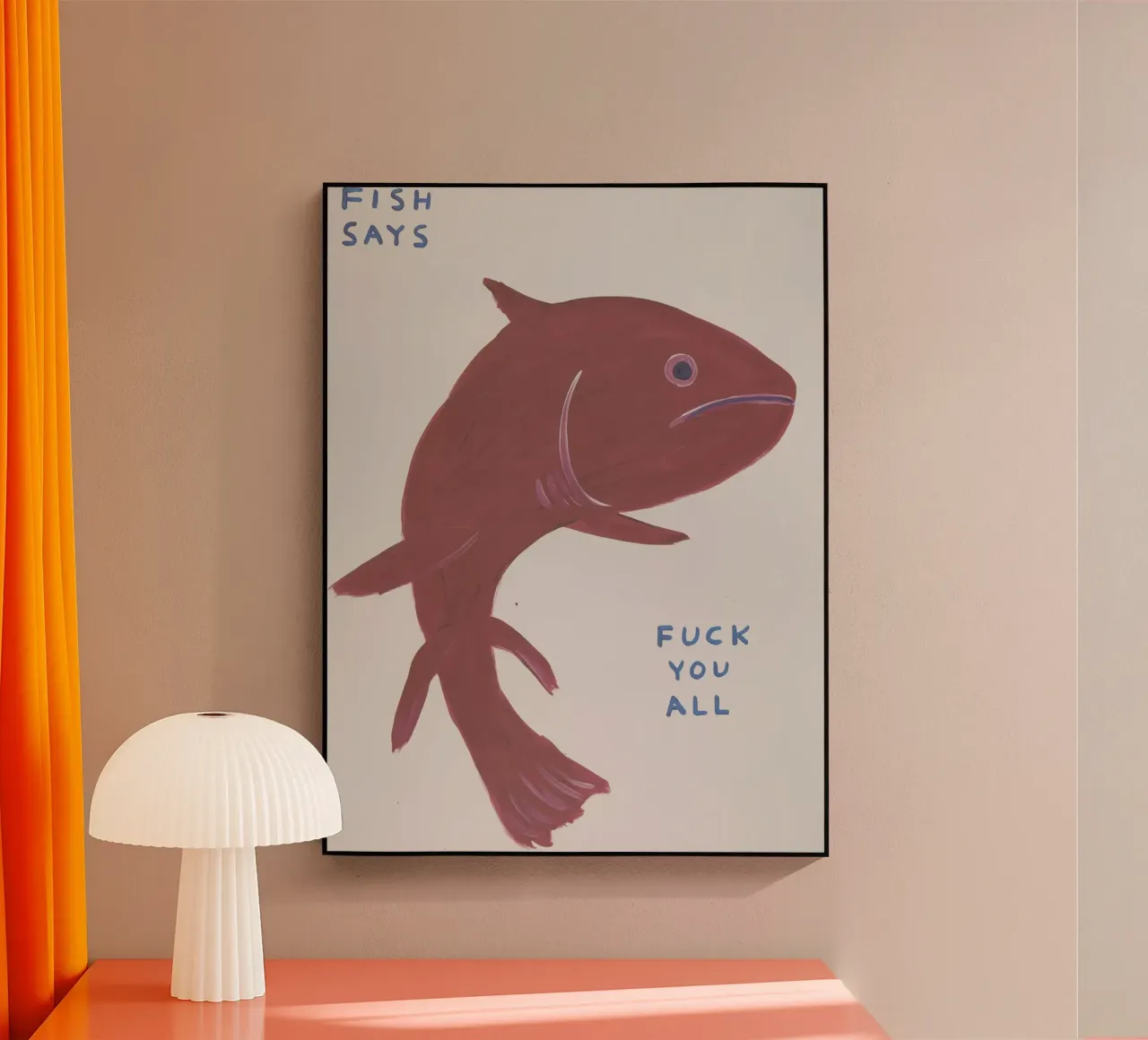 il pesce dice: "Fanculo a tutti". plexiglass da Sandra