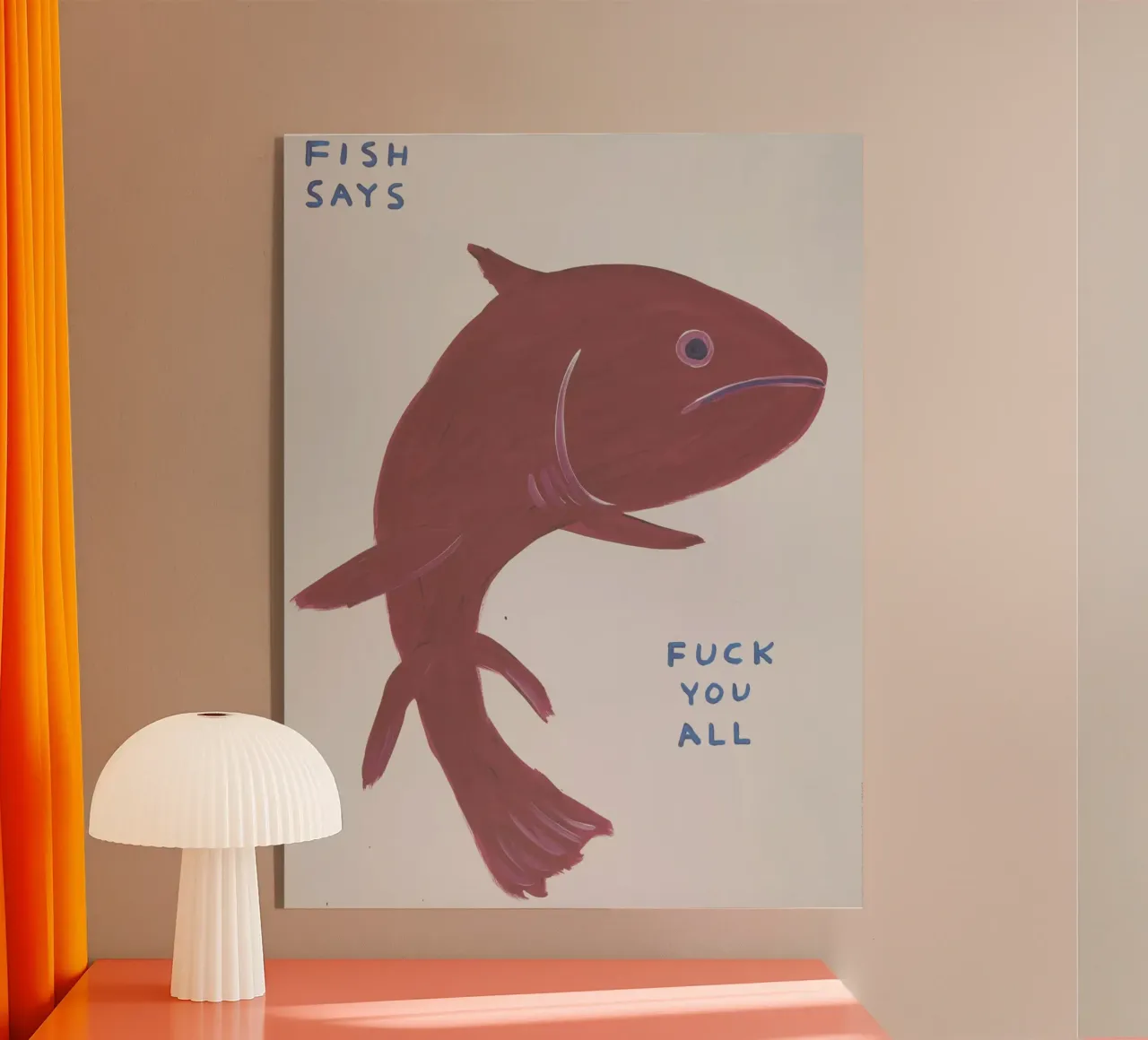 il pesce dice: "Fanculo a tutti". plexiglass da Sandra