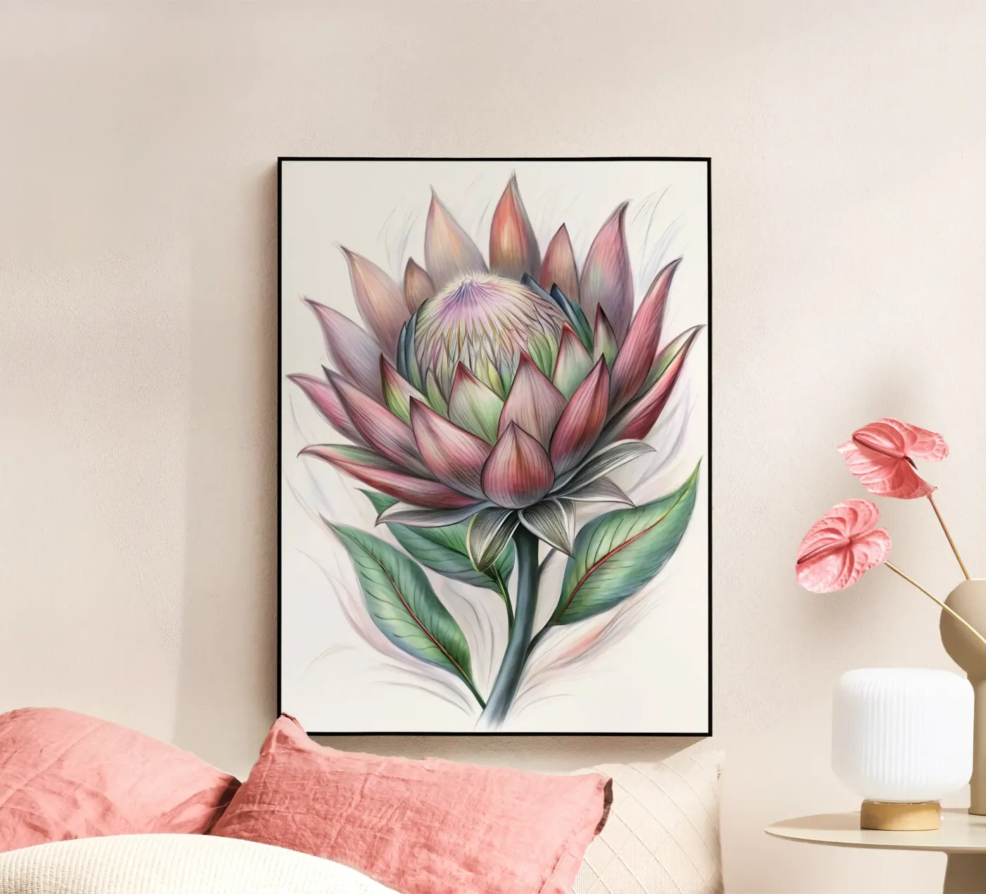 Regal Protea Blossom plexiglass da Artistic-shop