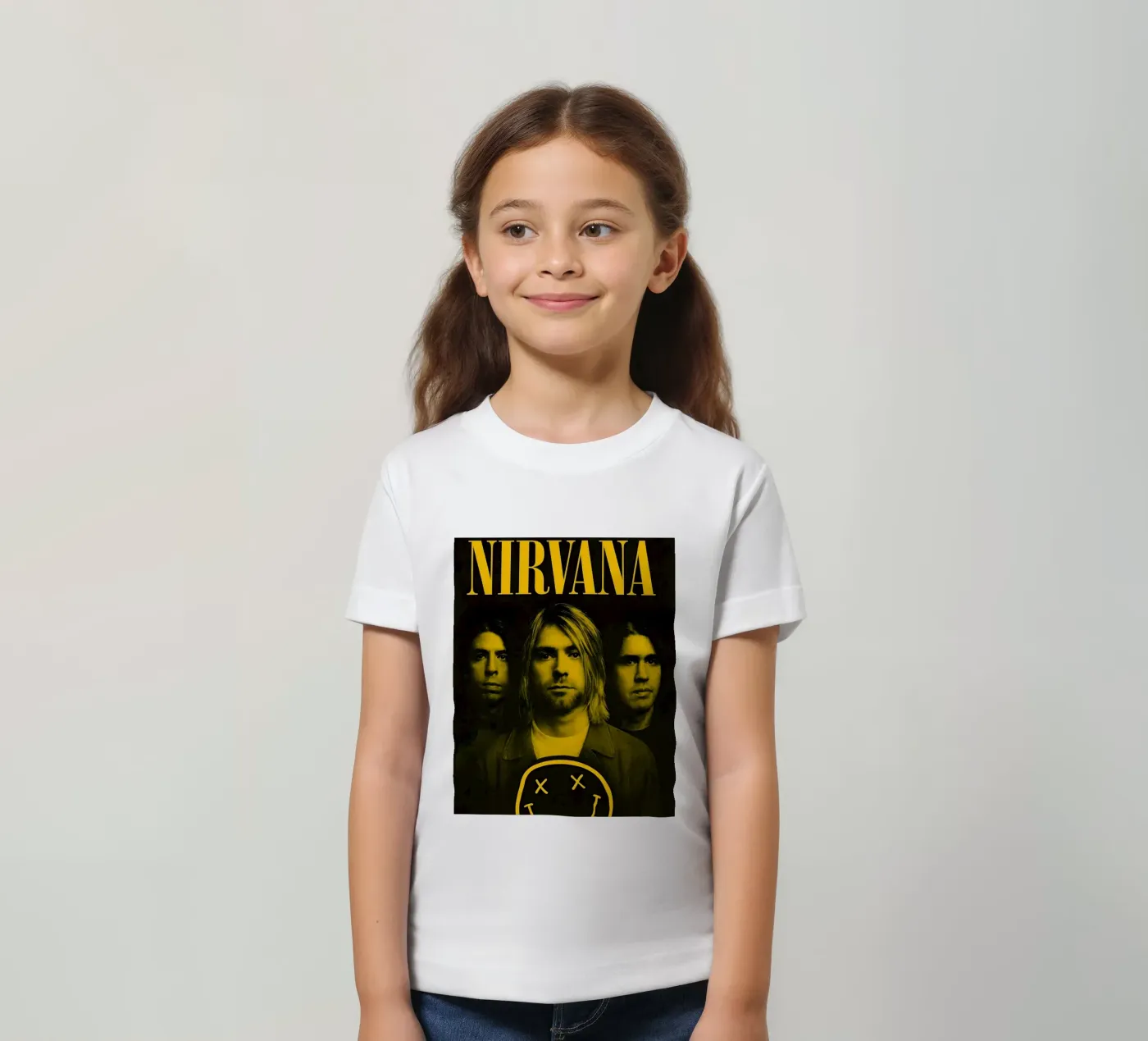 Nirvana Yellow t-shirt bambini da vintage singer
