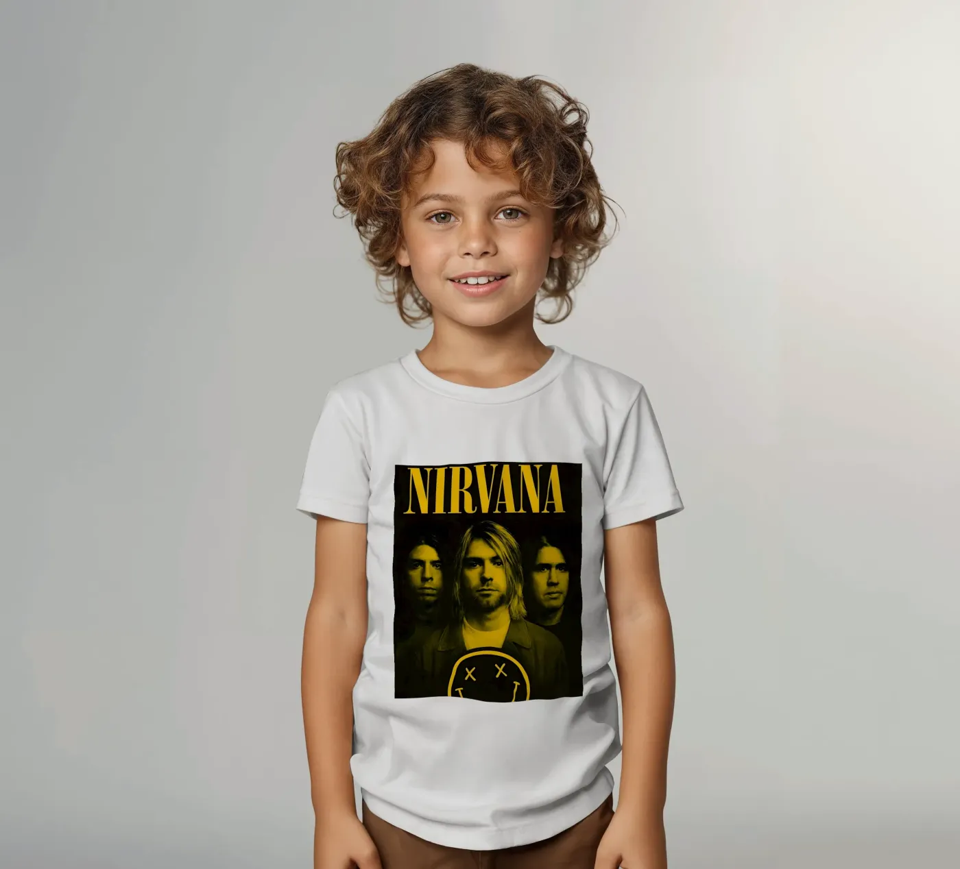 Nirvana Yellow t-shirt bambini da vintage singer