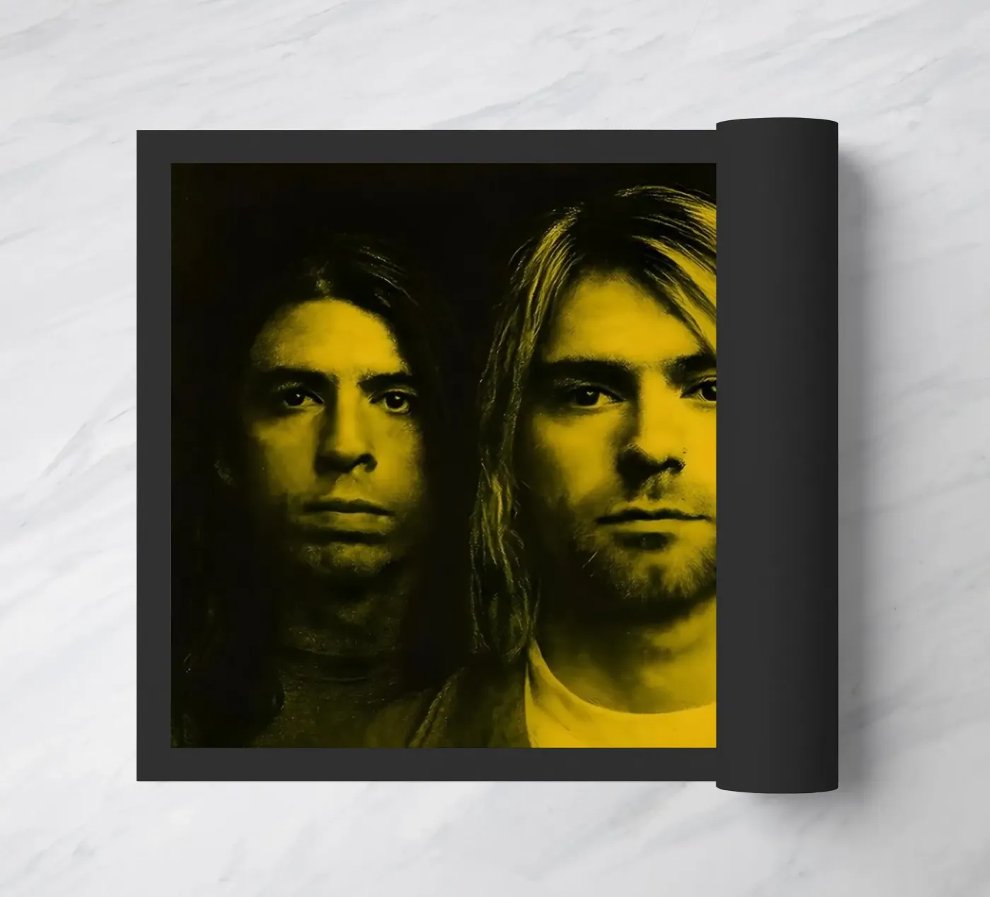 Nirvana Gelb Fußmatte von vintage singer