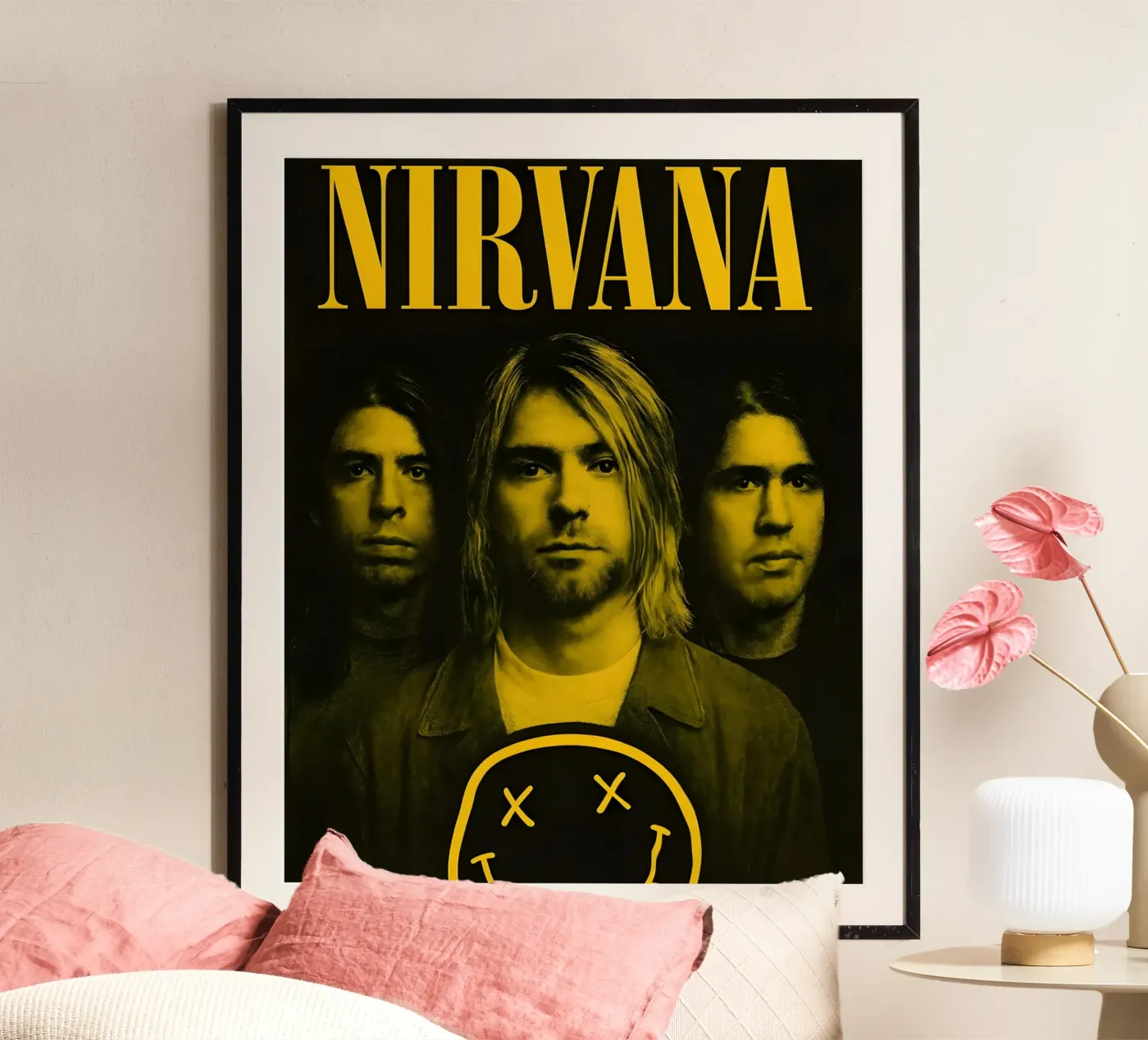 Nirvana Yellow poster by vintage singer