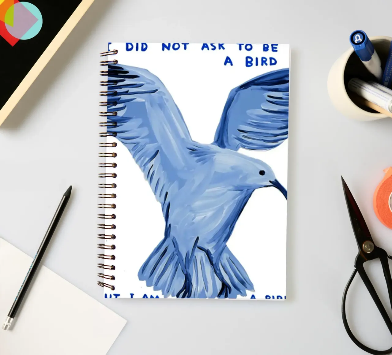 I Did Not Ask To Be A Bird spiral notebook by Sandra