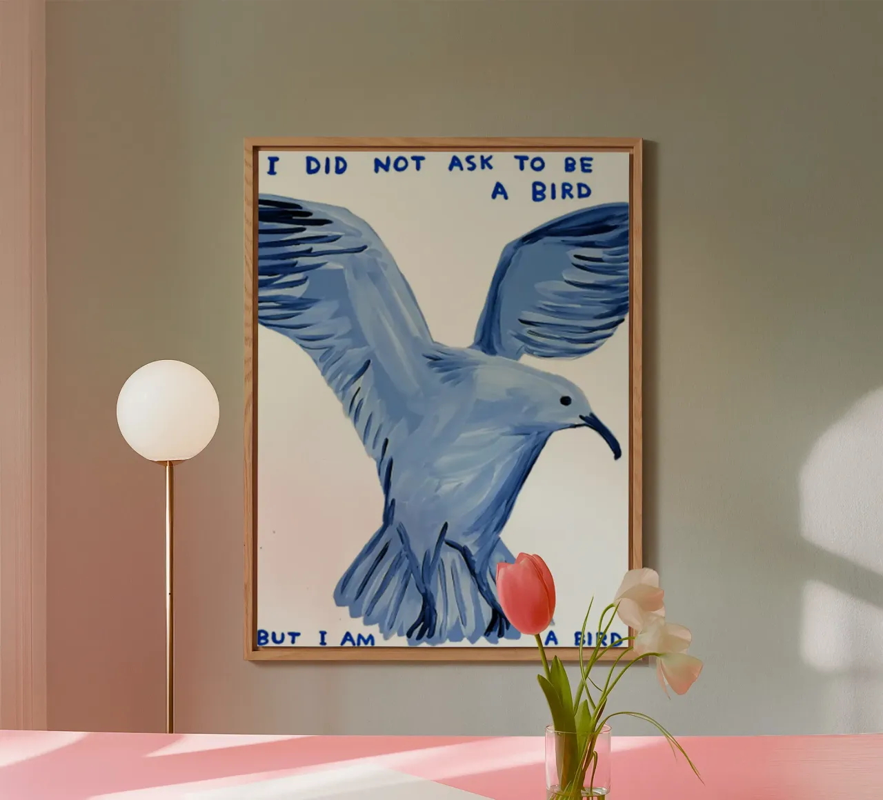 I Did Not Ask To Be A Bird alu-dibond by Sandra