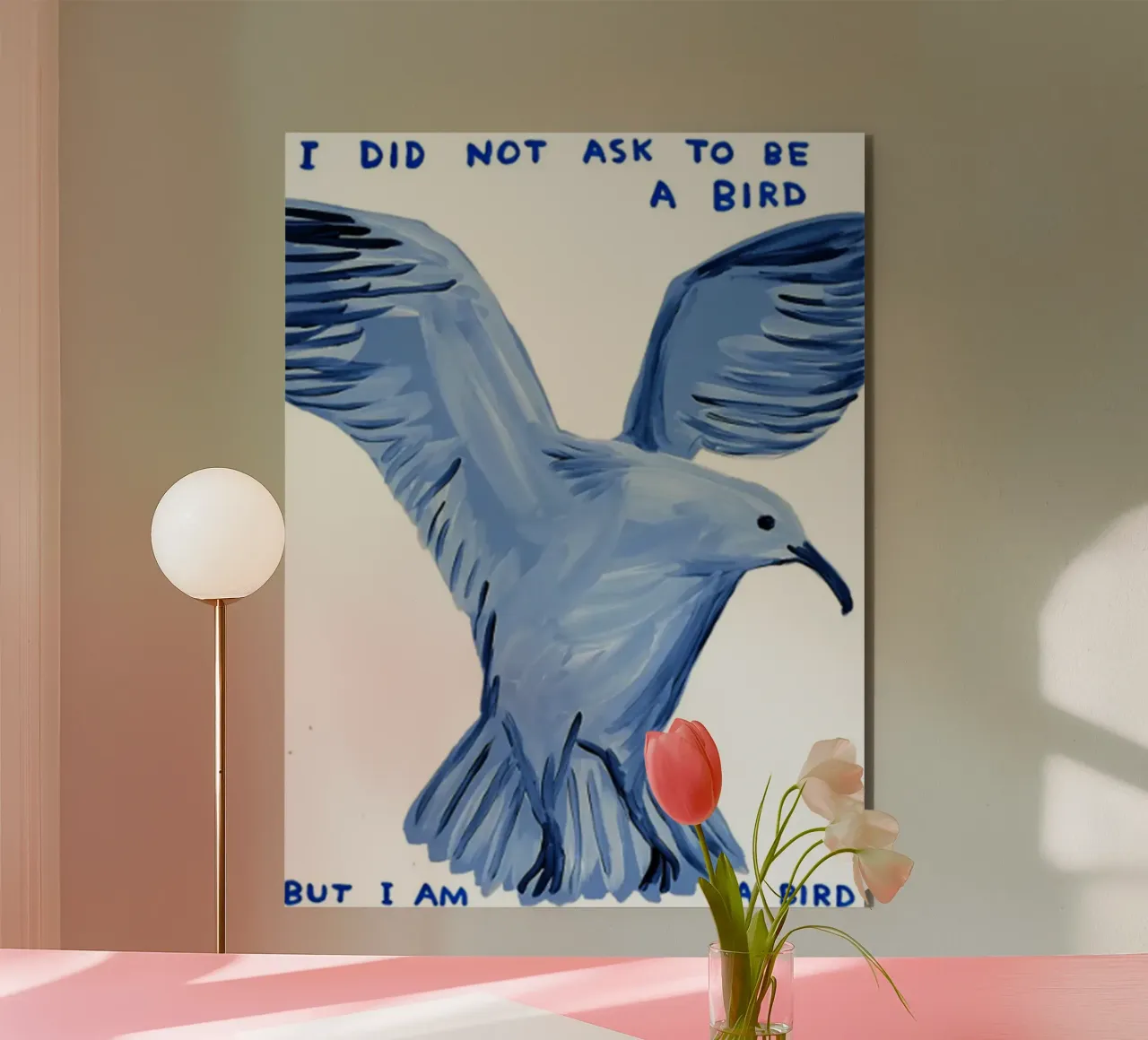 I Did Not Ask To Be A Bird alu-dibond by Sandra