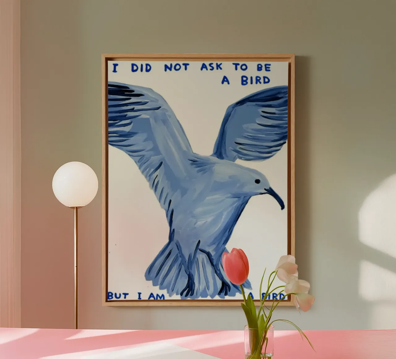 I Did Not Ask To Be A Bird canvas by Sandra