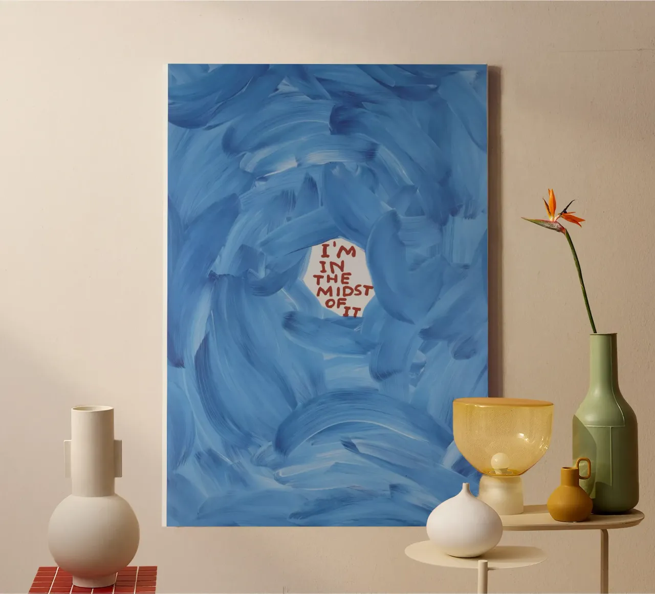 i'm in the mids of it canvas by Sandra