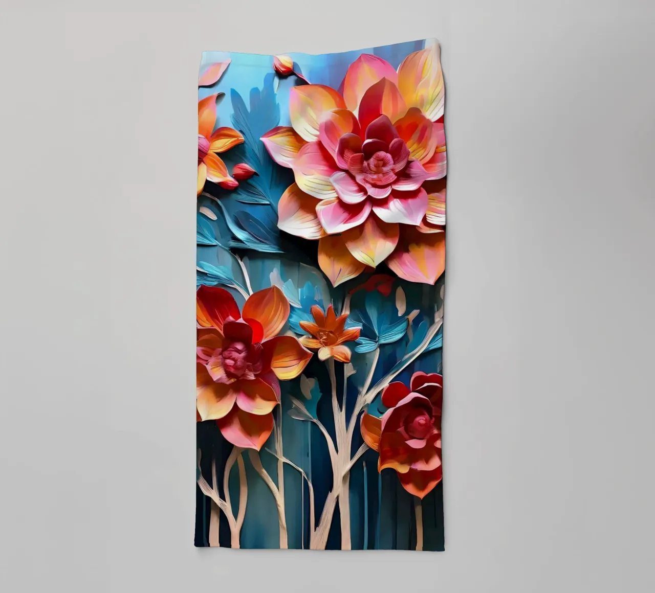 Arazzo floreale vibrante asciugamano da bagno da Artistic-shop