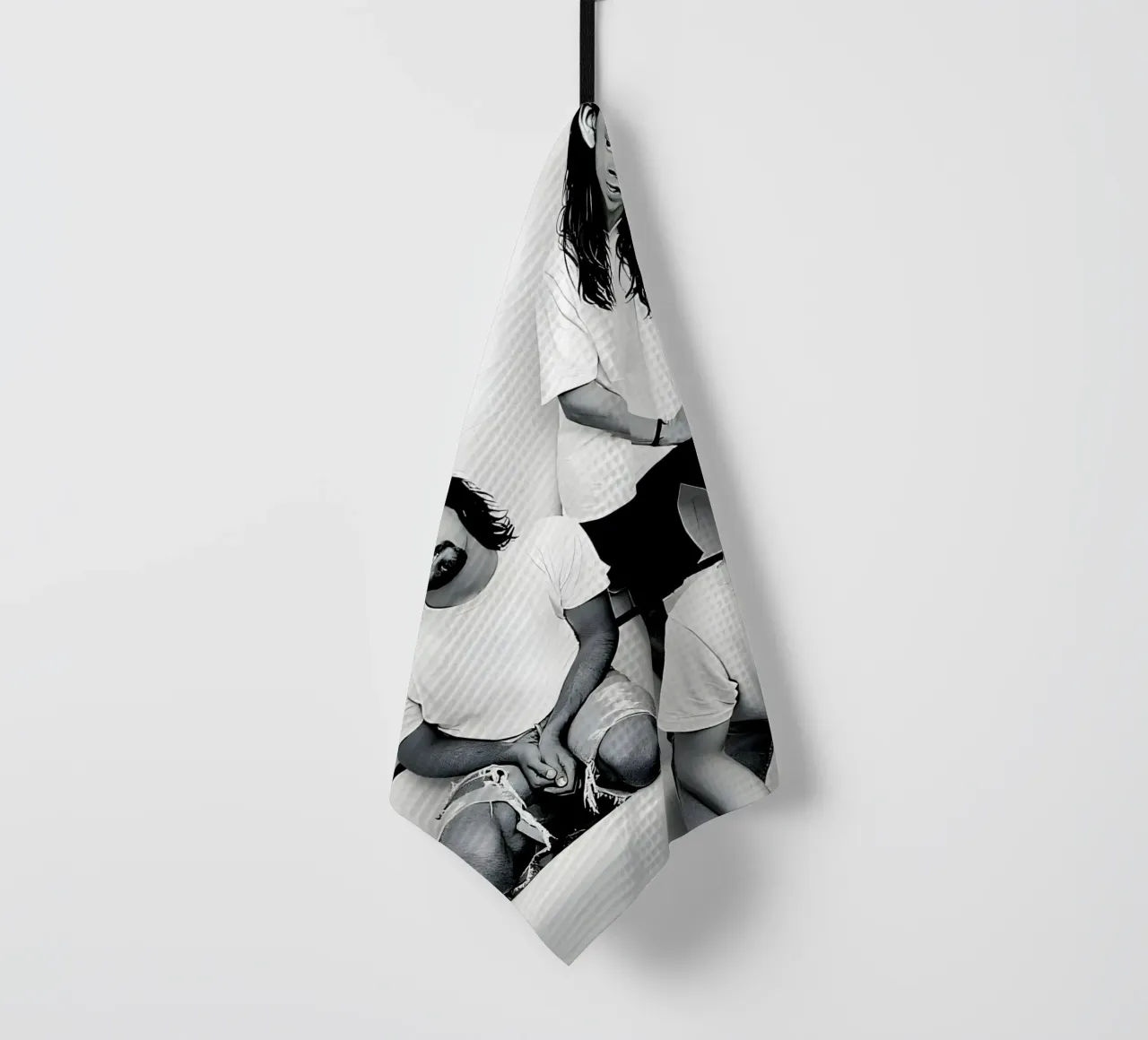 Groupe des États-Unis torchon de vintage singer