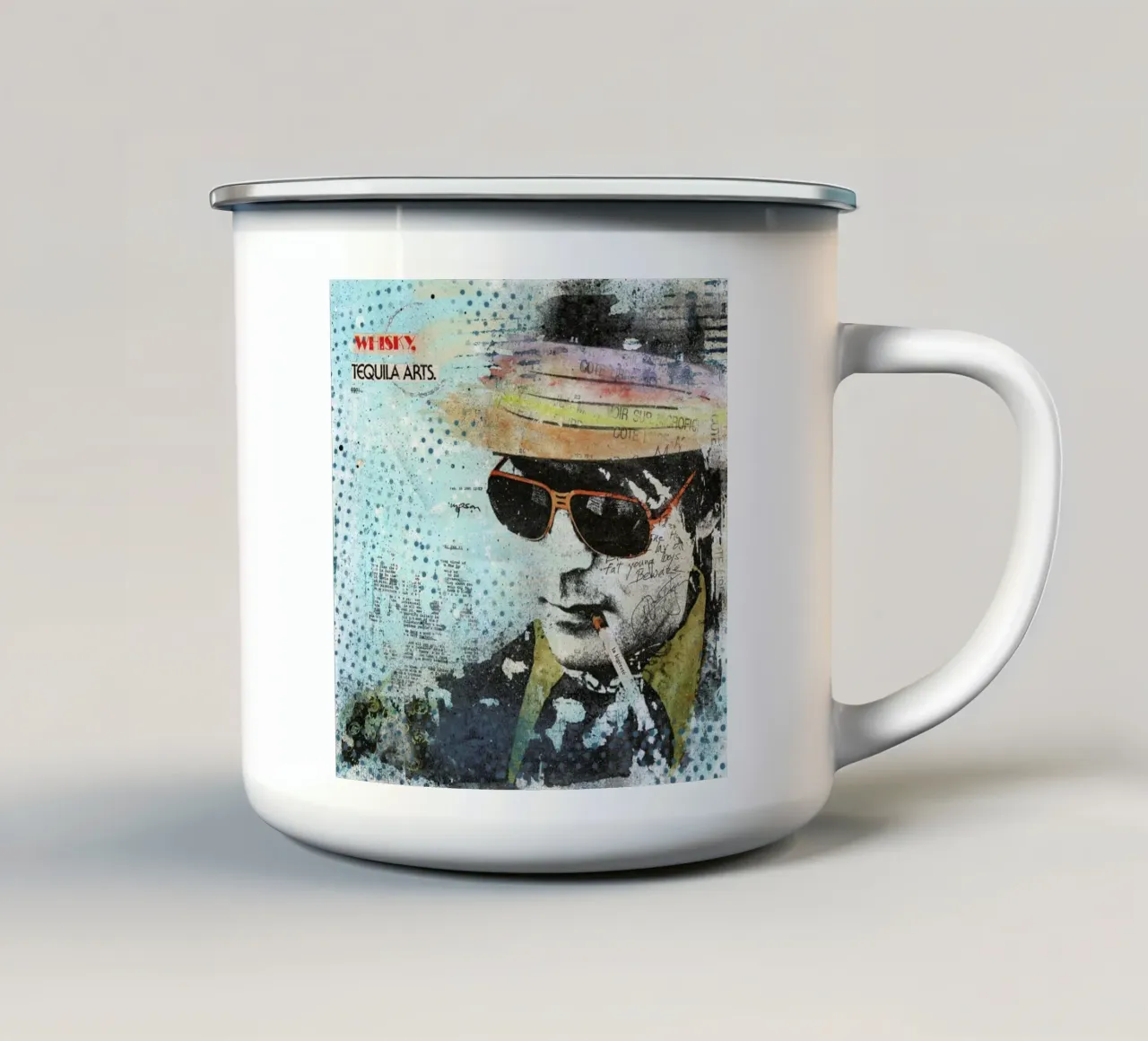 Hunter S Thompson tazza in smalto da Tameo