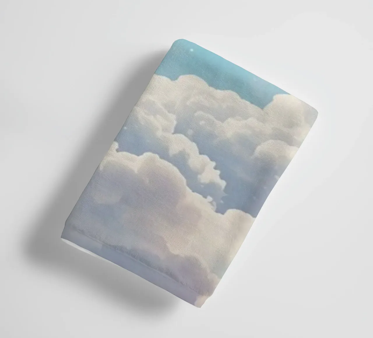 Dreams Rainbow over Clouds in Starry Sky towel by DesignDoodle